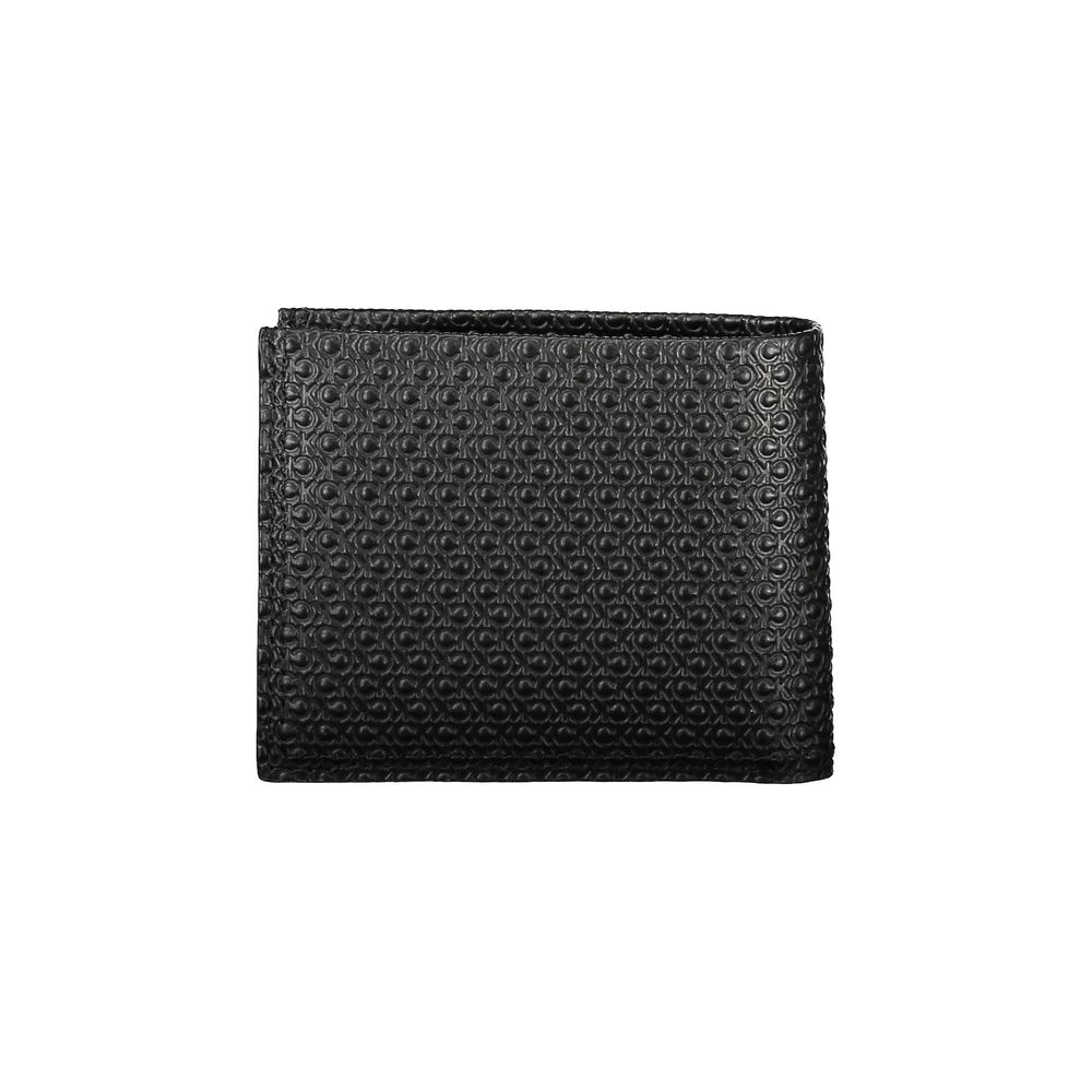 Portefeuille en cuir noir Calvin Klein