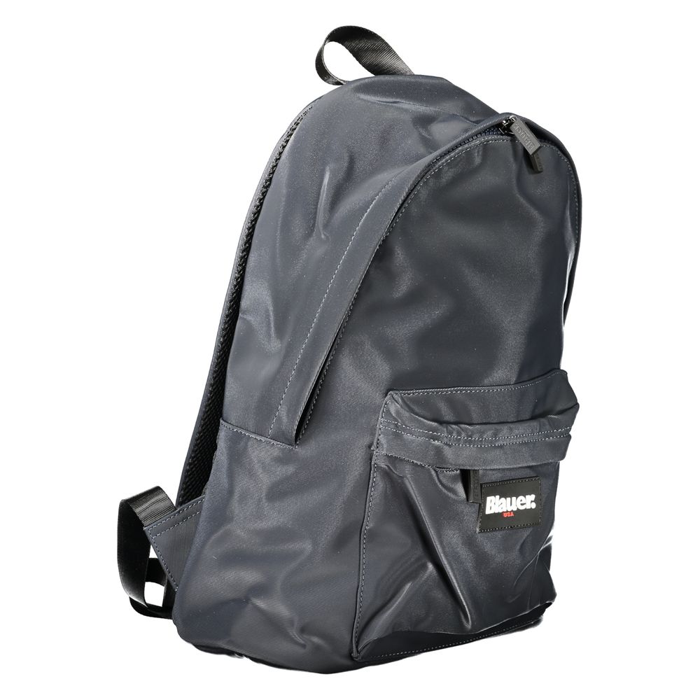 Sac à dos en polyester bleu Blauer