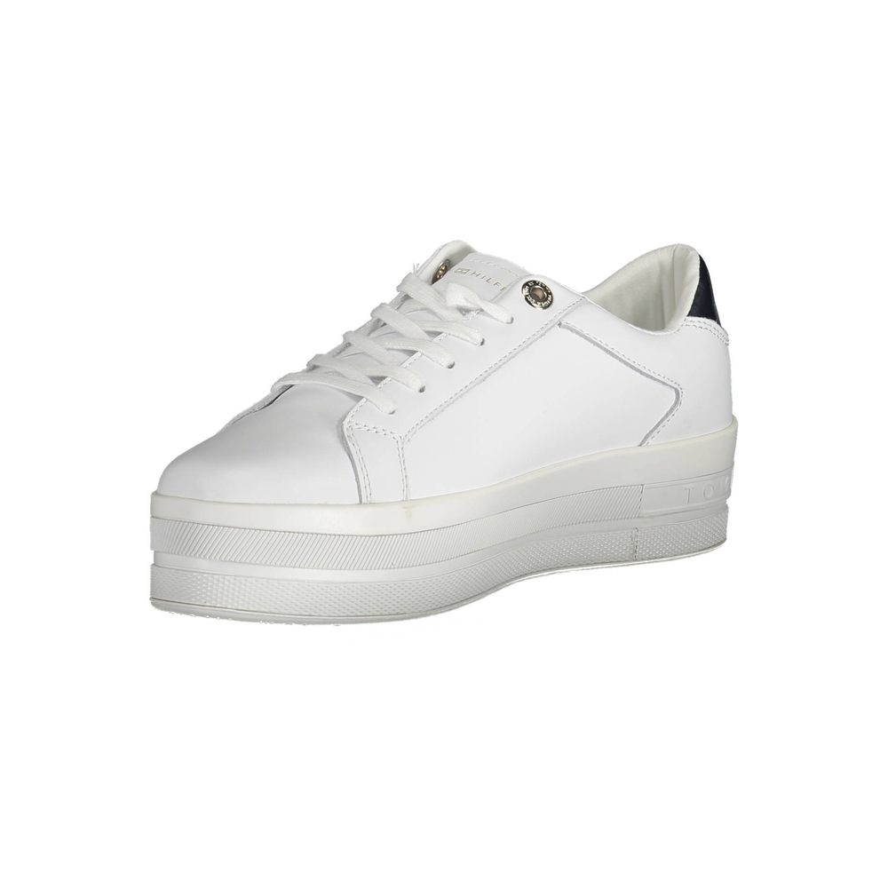 Baskets blanches en polyester Tommy Hilfiger