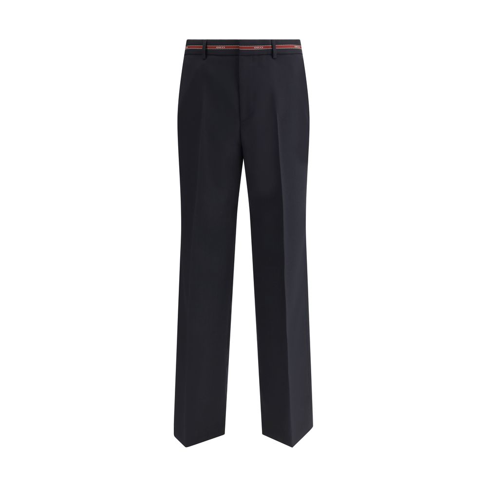Pantalon en laine à détails Selvedge de Gucci