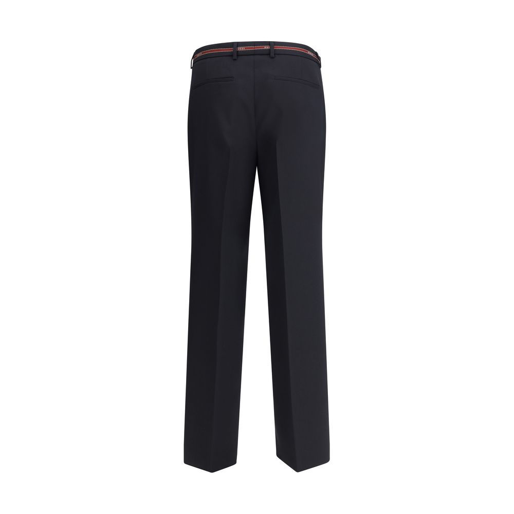 Pantalon en laine à détails Selvedge de Gucci