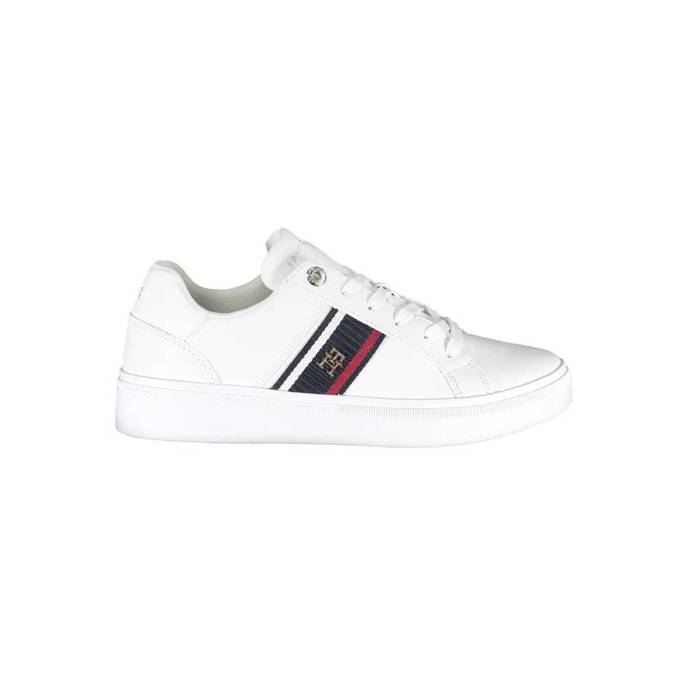 Baskets blanches en polyester Tommy Hilfiger