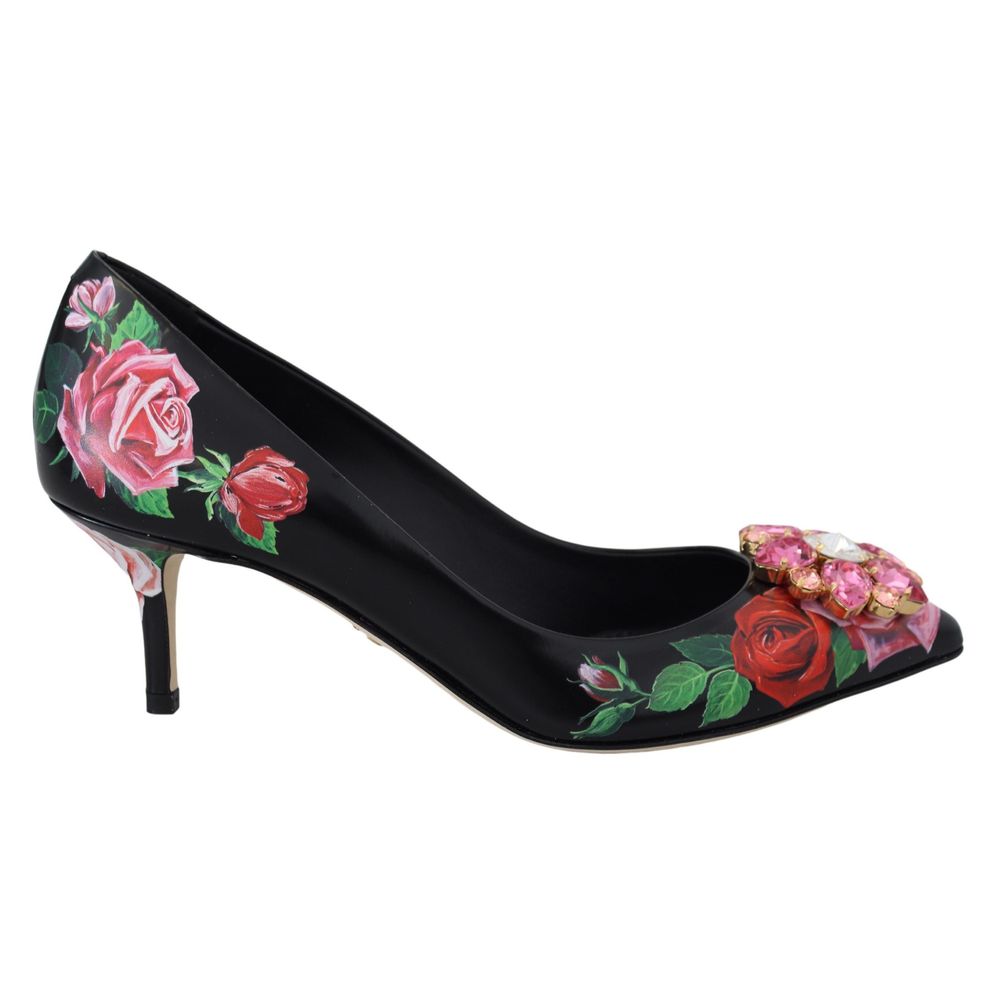 Escarpin en cuir noir Dolce &amp; Gabbana