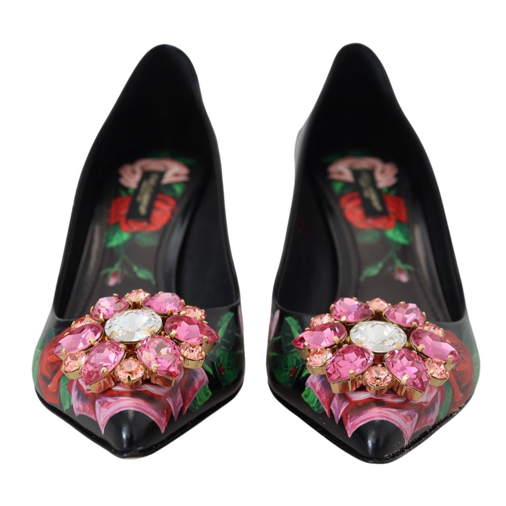 Escarpin en cuir noir Dolce &amp; Gabbana
