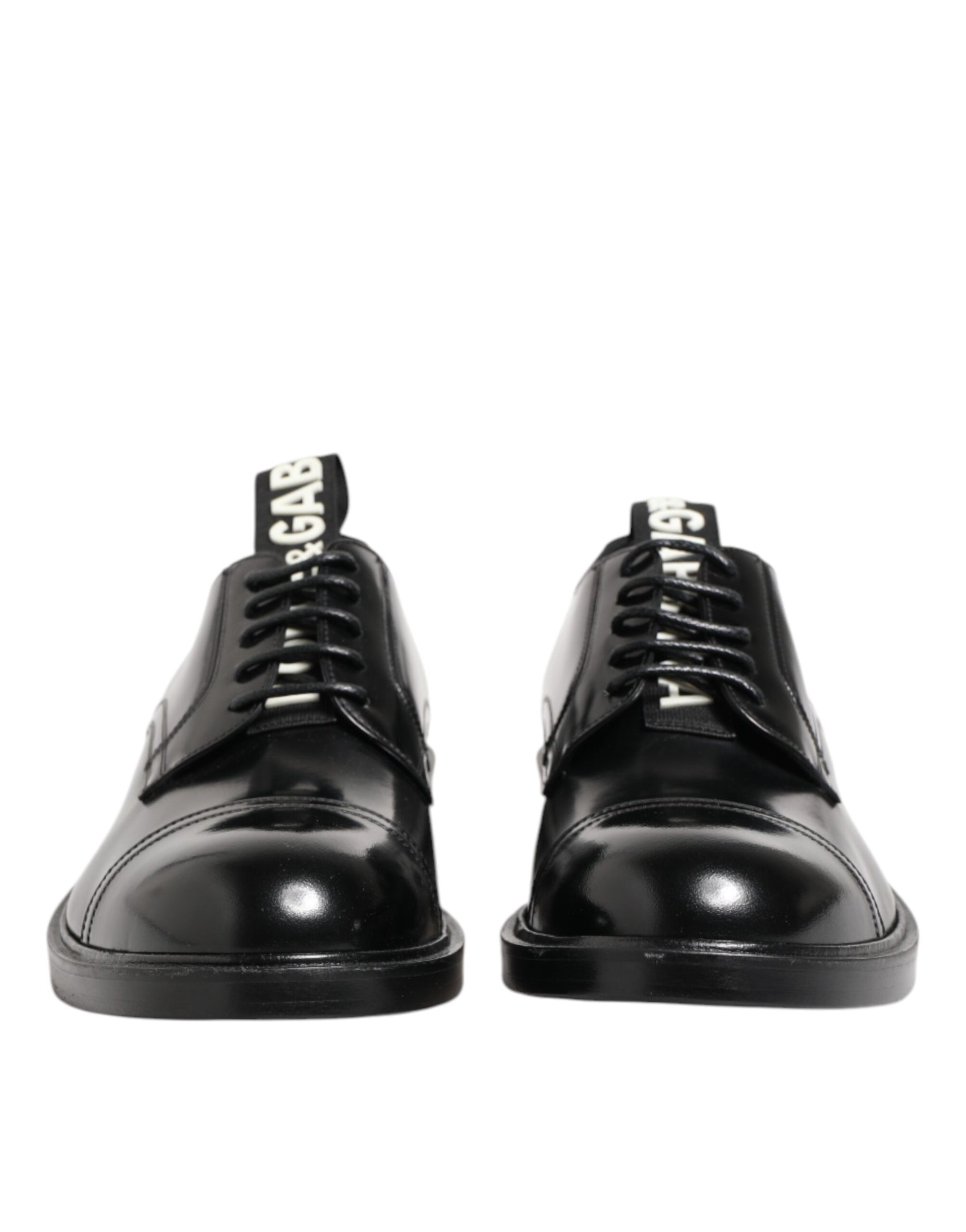 Chaussures habillées à lacets en cuir noir Dolce &amp; Gabbana pour homme