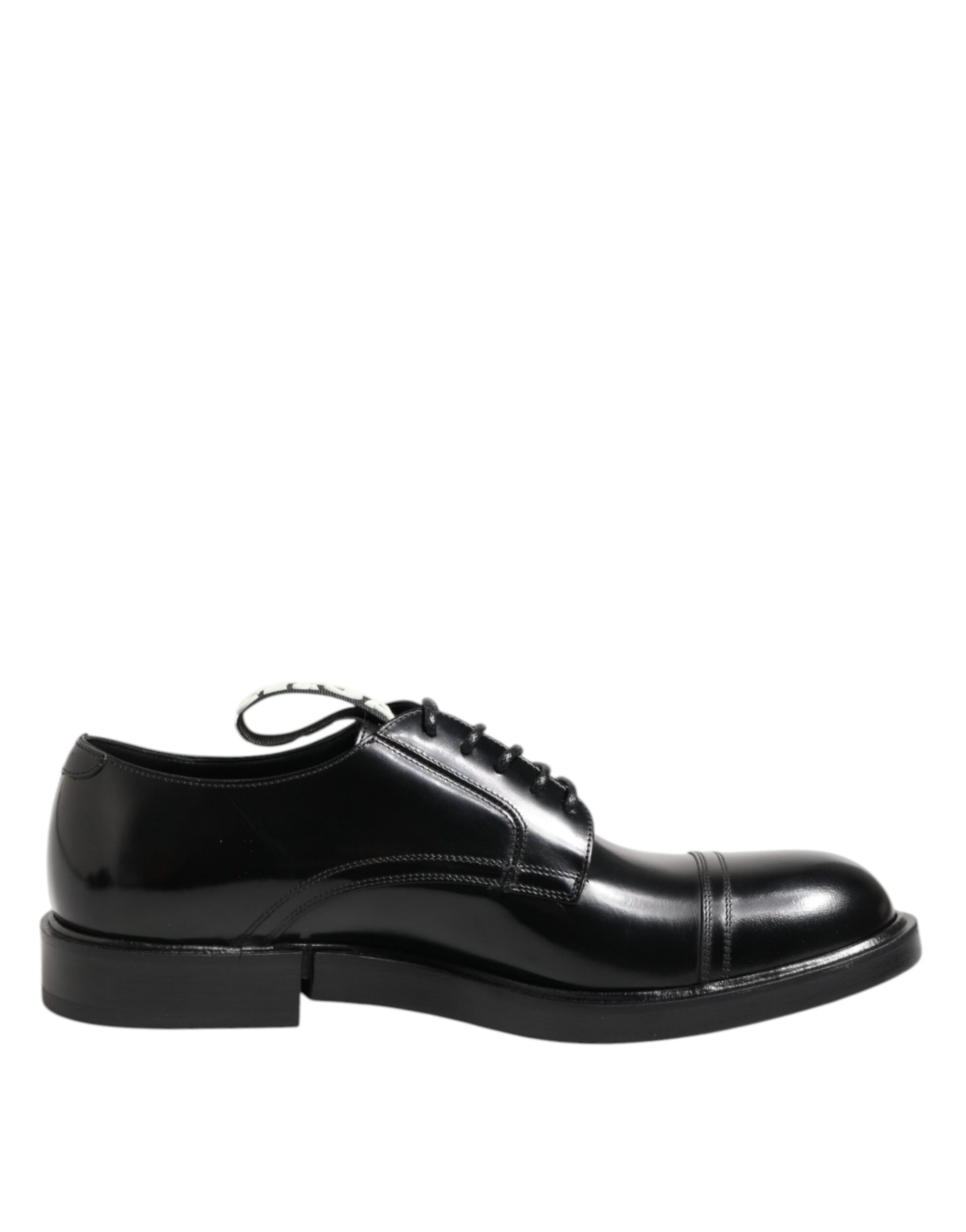 Chaussures habillées à lacets en cuir noir Dolce &amp; Gabbana pour homme