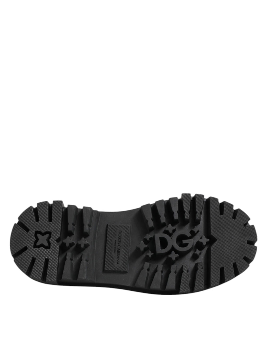 Chaussures de randonnée en cuir verni noir Dolce &amp; Gabbana