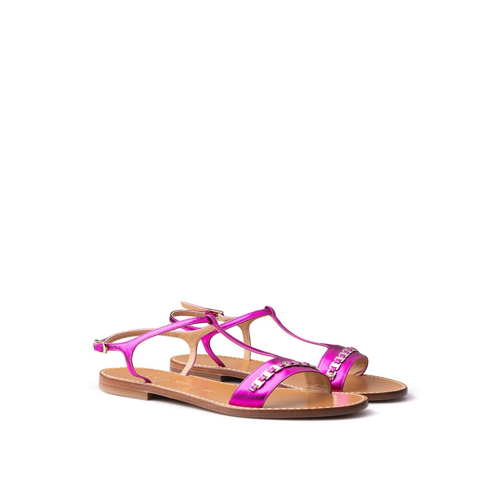 Sandale en cuir violet Salvatore Ferragamo