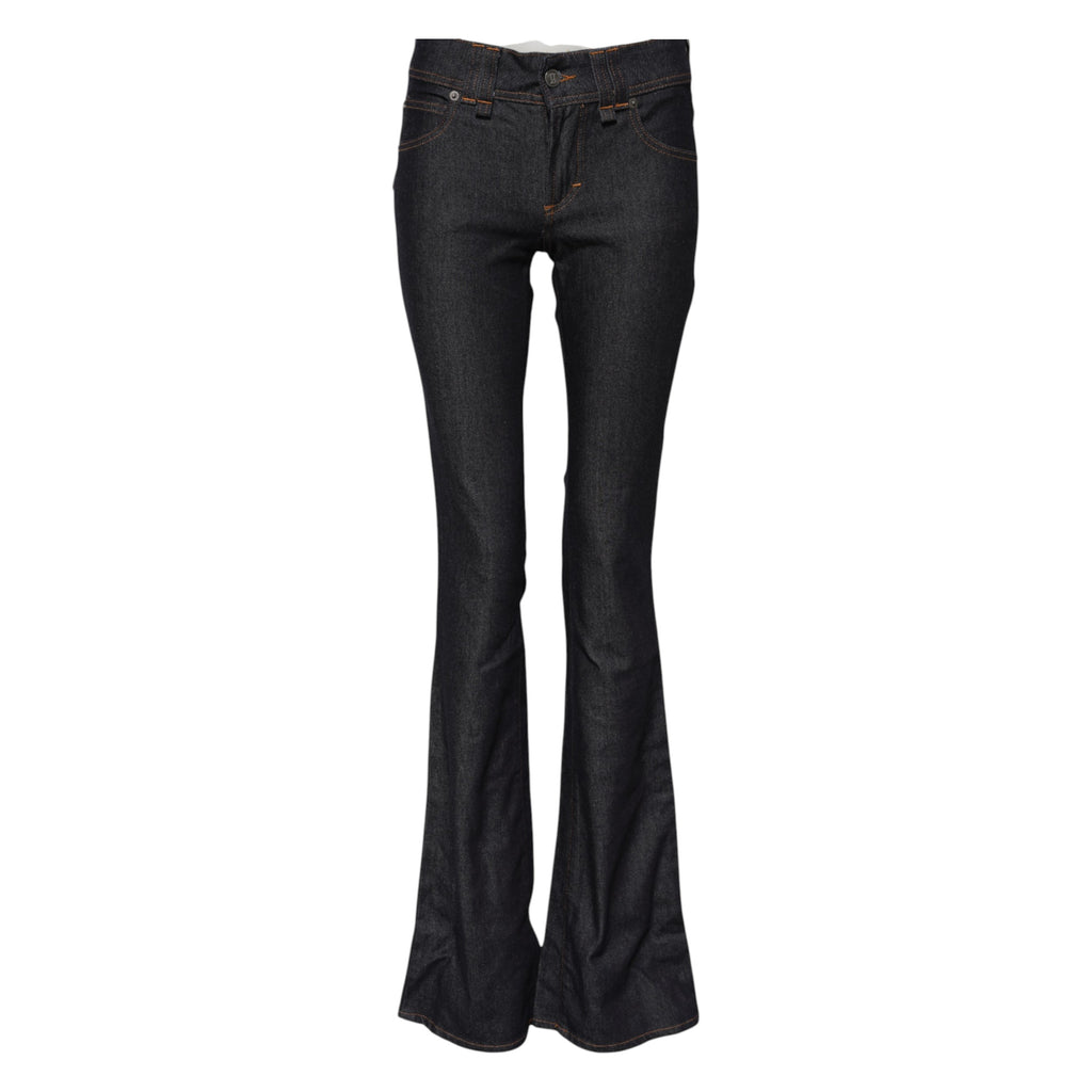Jean large en coton bleu taille moyenne John Galliano