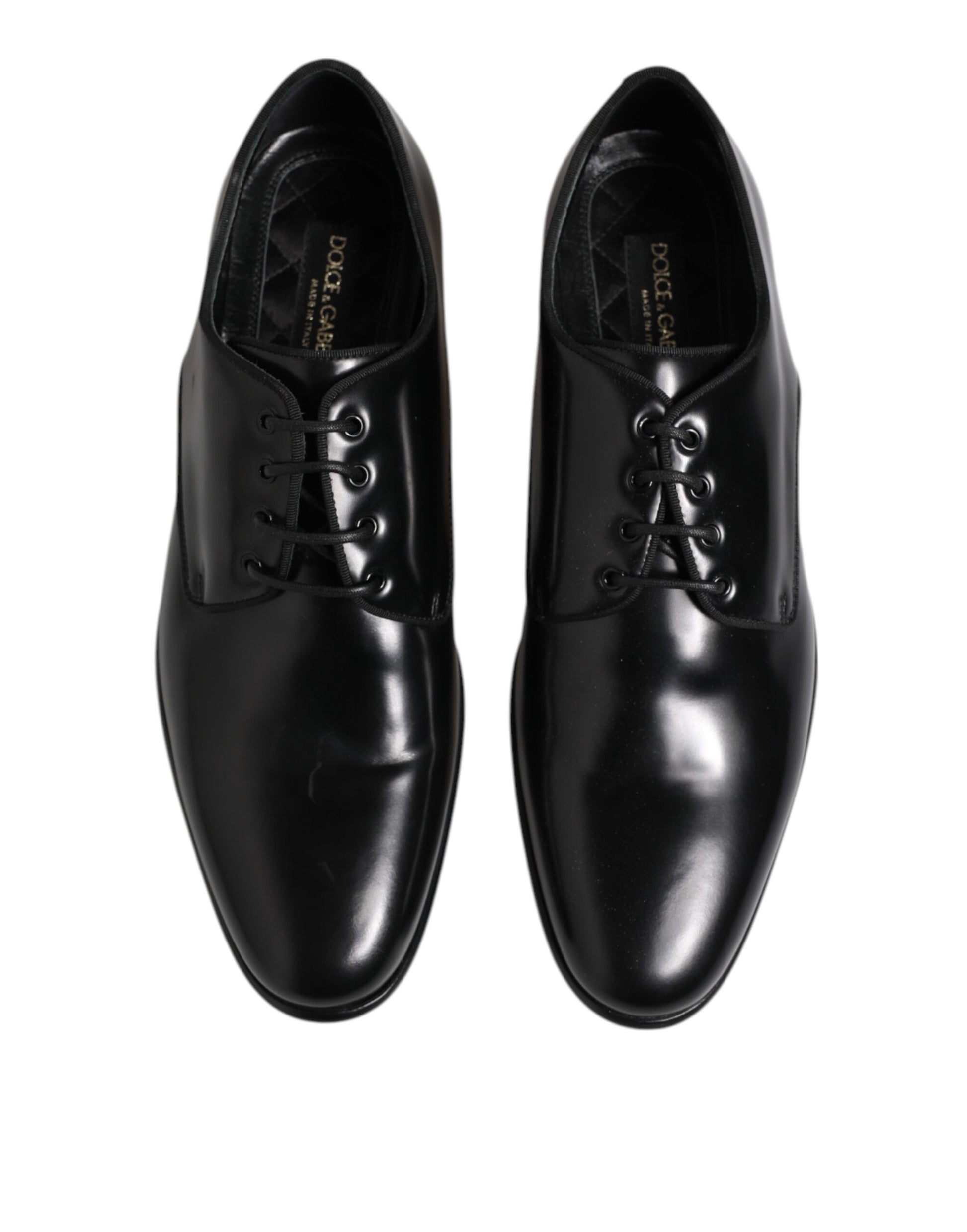Chaussures habillées à lacets en cuir noir Dolce &amp; Gabbana pour homme