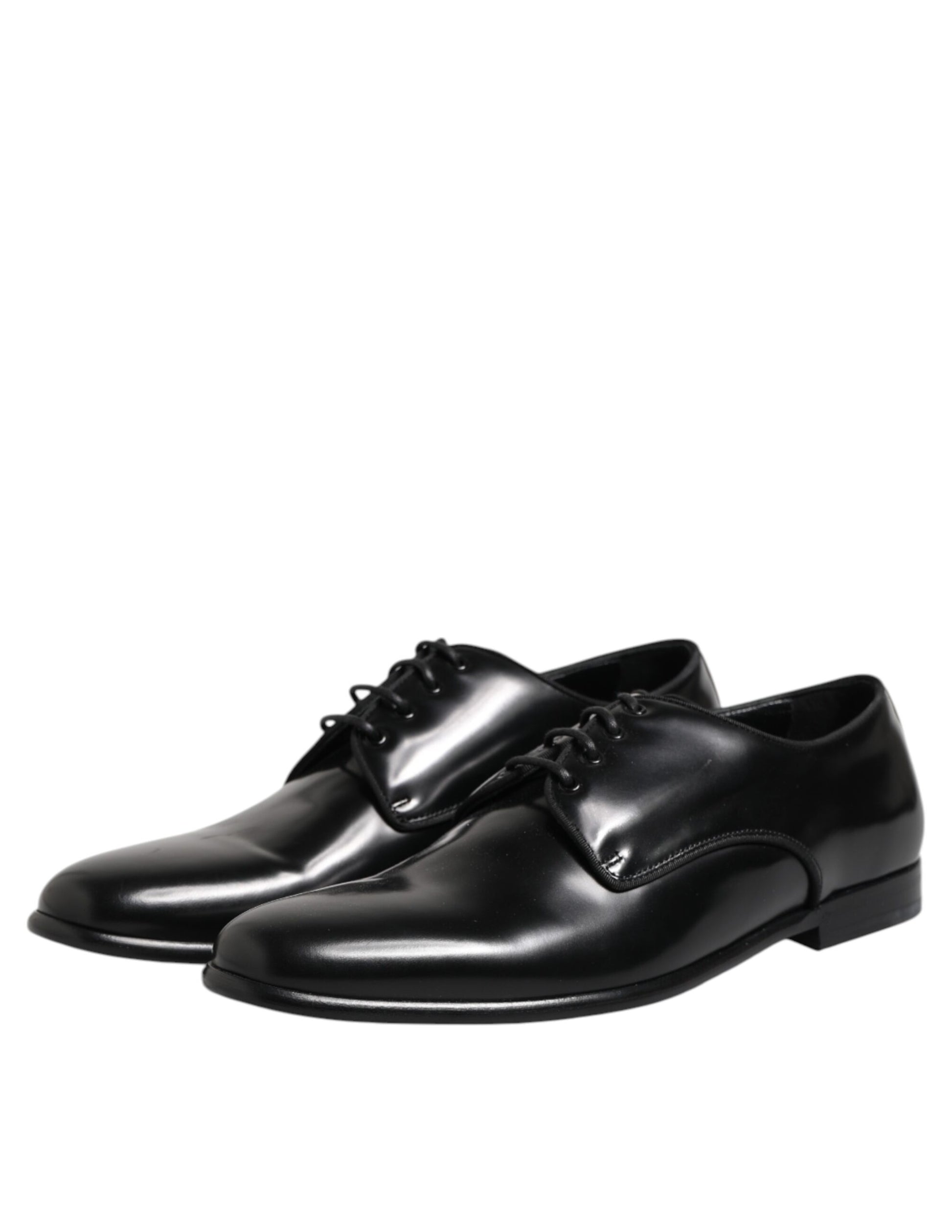 Chaussures habillées à lacets en cuir noir Dolce &amp; Gabbana pour homme