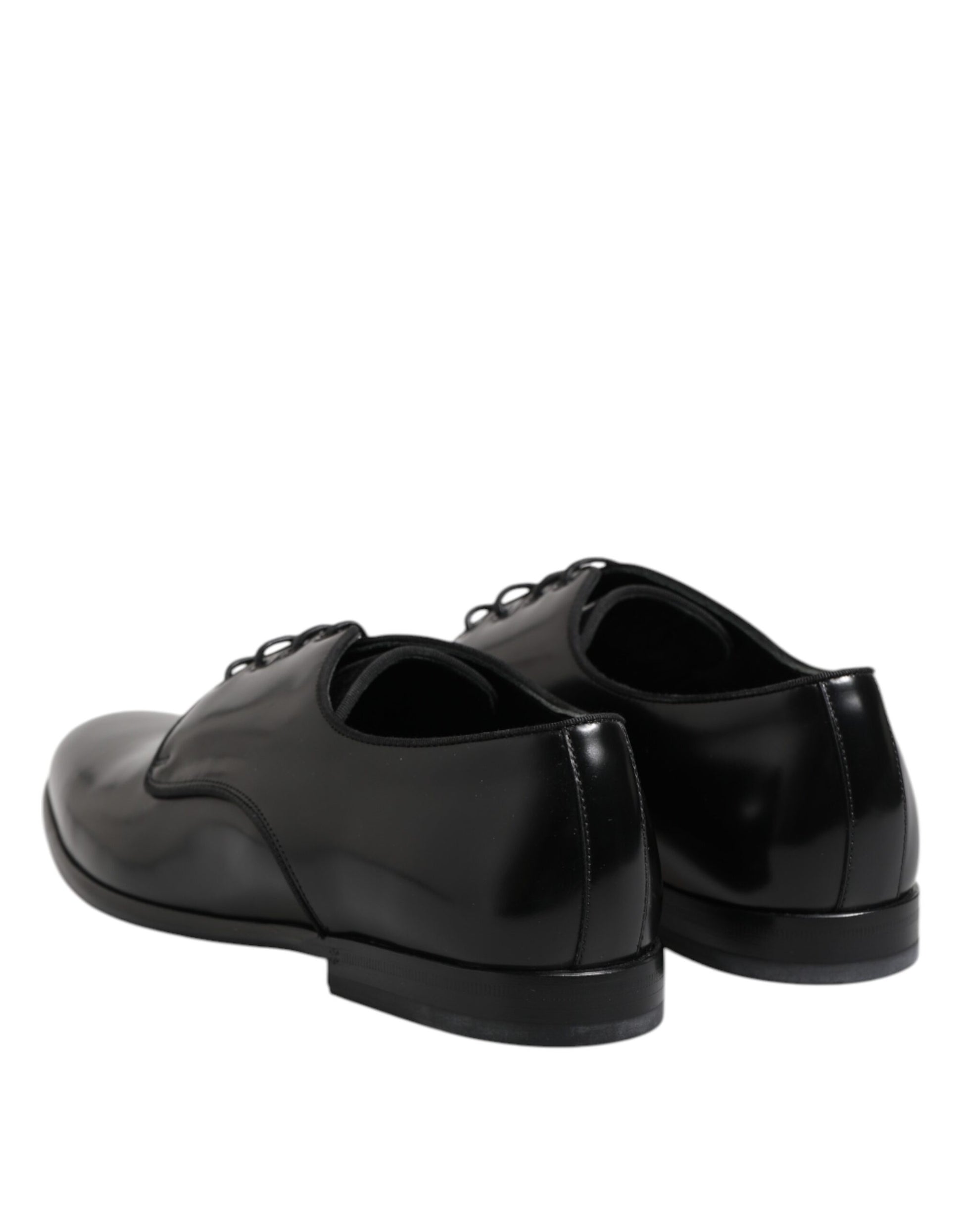 Chaussures habillées à lacets en cuir noir Dolce &amp; Gabbana pour homme