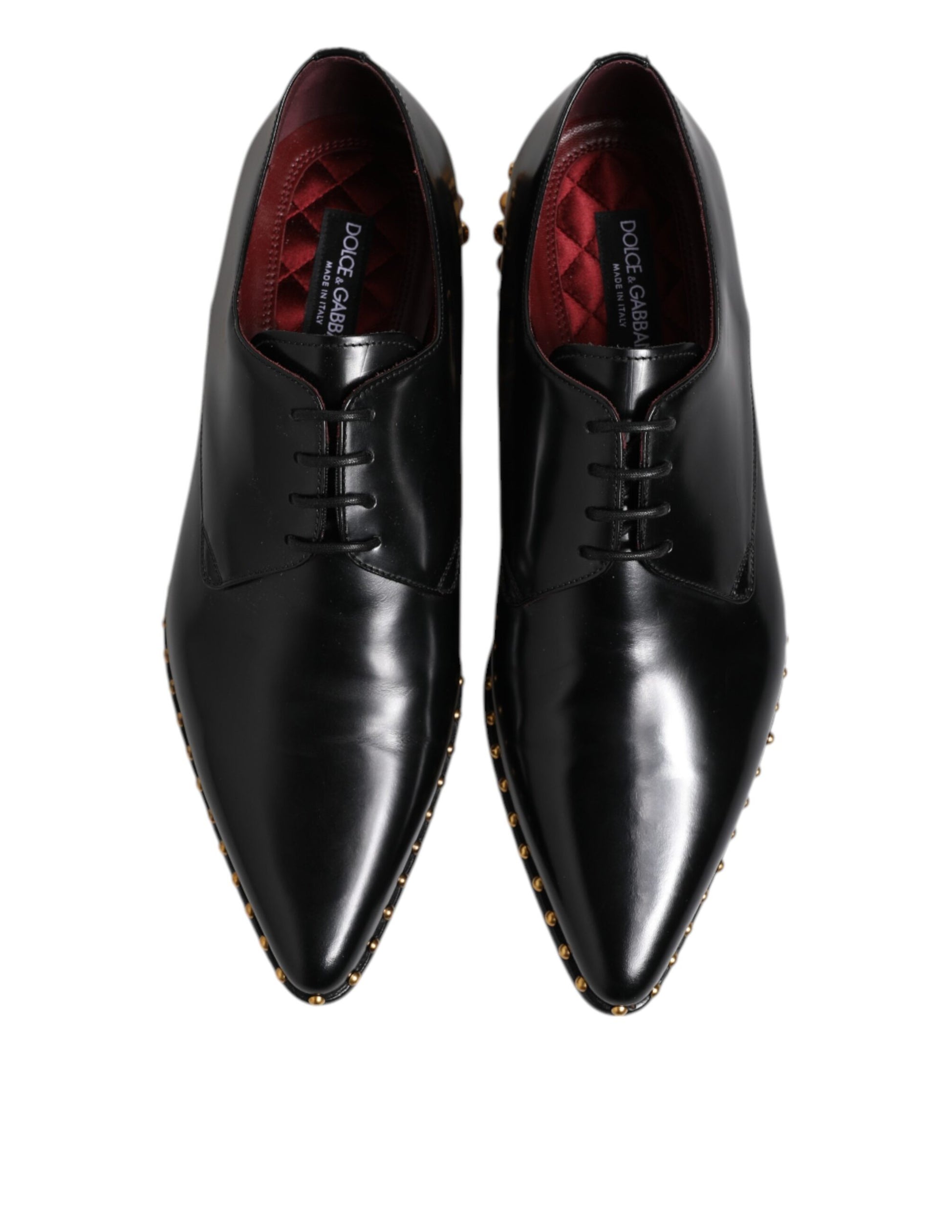 Chaussures habillées pour hommes Dolce &amp; Gabbana en cuir noir clouté