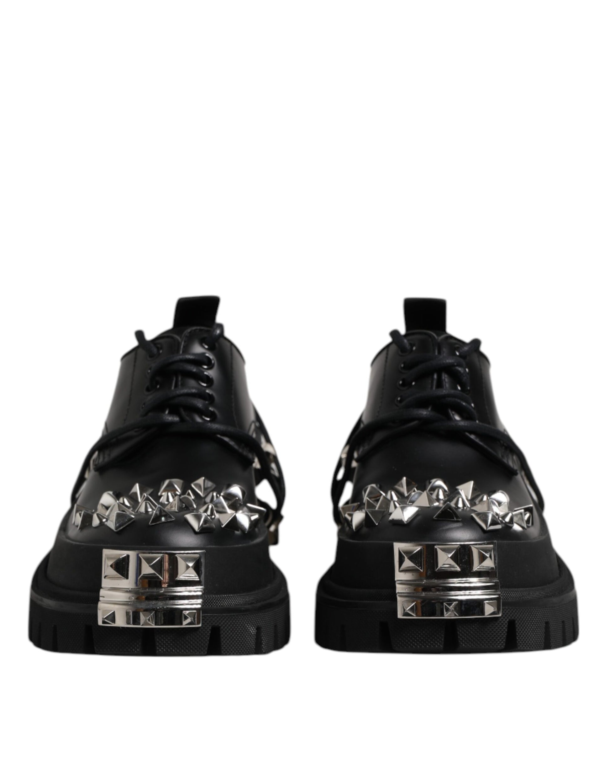 Chaussures derby de randonnée en cuir noir Dolce &amp; Gabbana