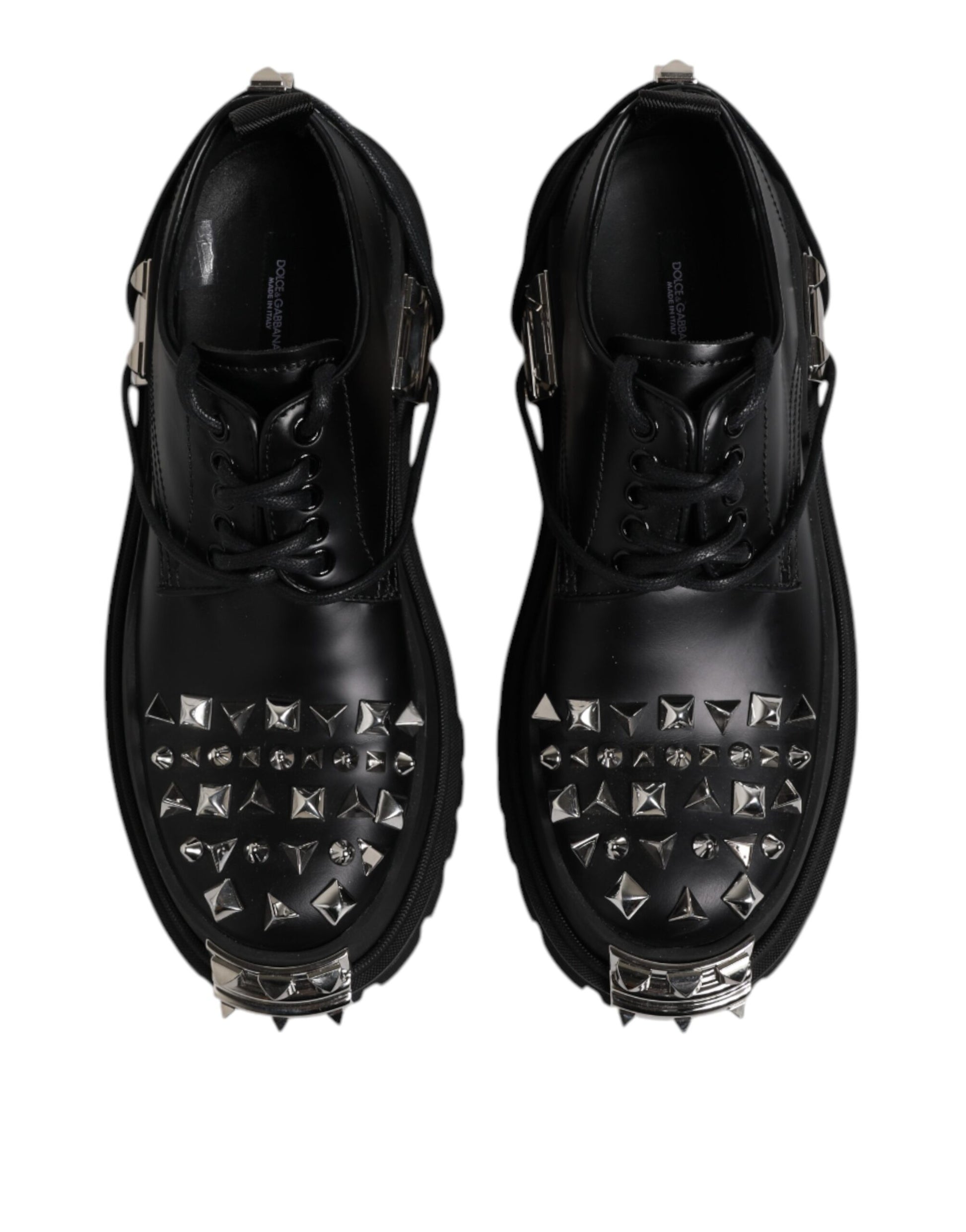 Chaussures derby de randonnée en cuir noir Dolce &amp; Gabbana