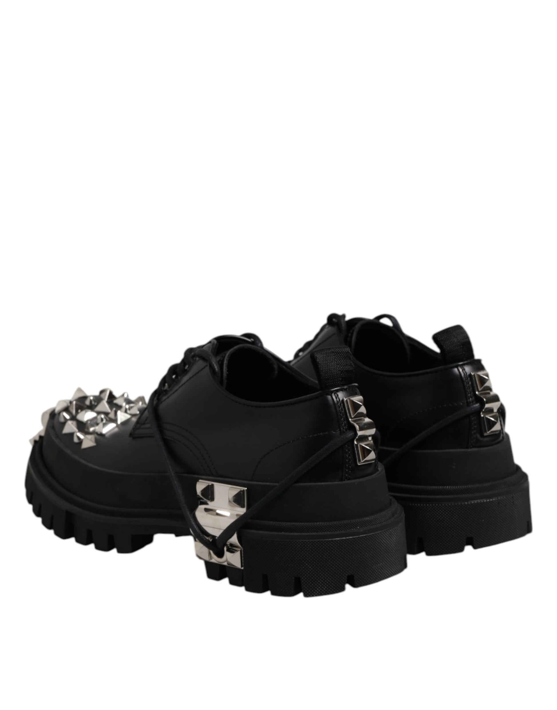 Chaussures derby de randonnée en cuir noir Dolce &amp; Gabbana