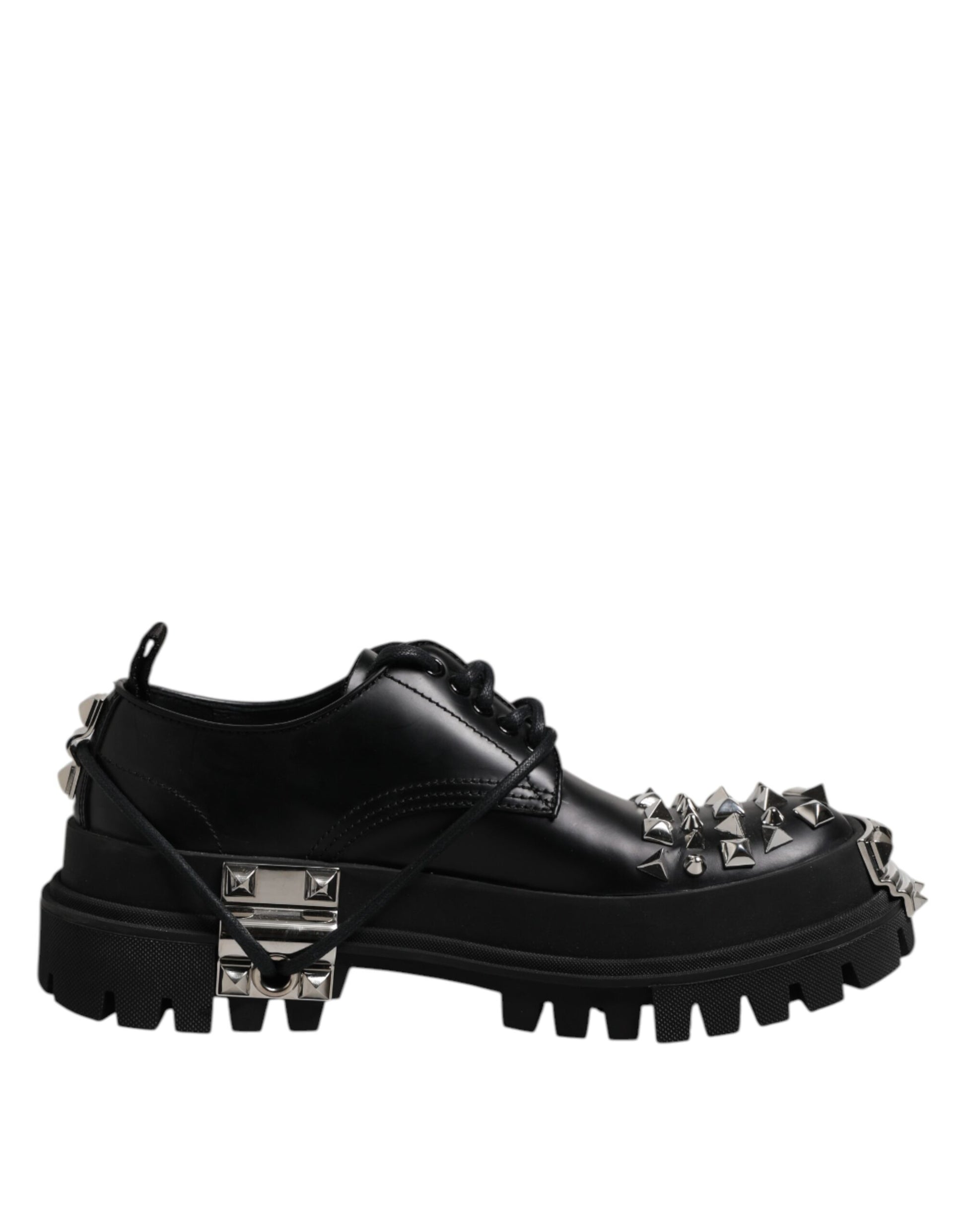 Chaussures derby de randonnée en cuir noir Dolce &amp; Gabbana