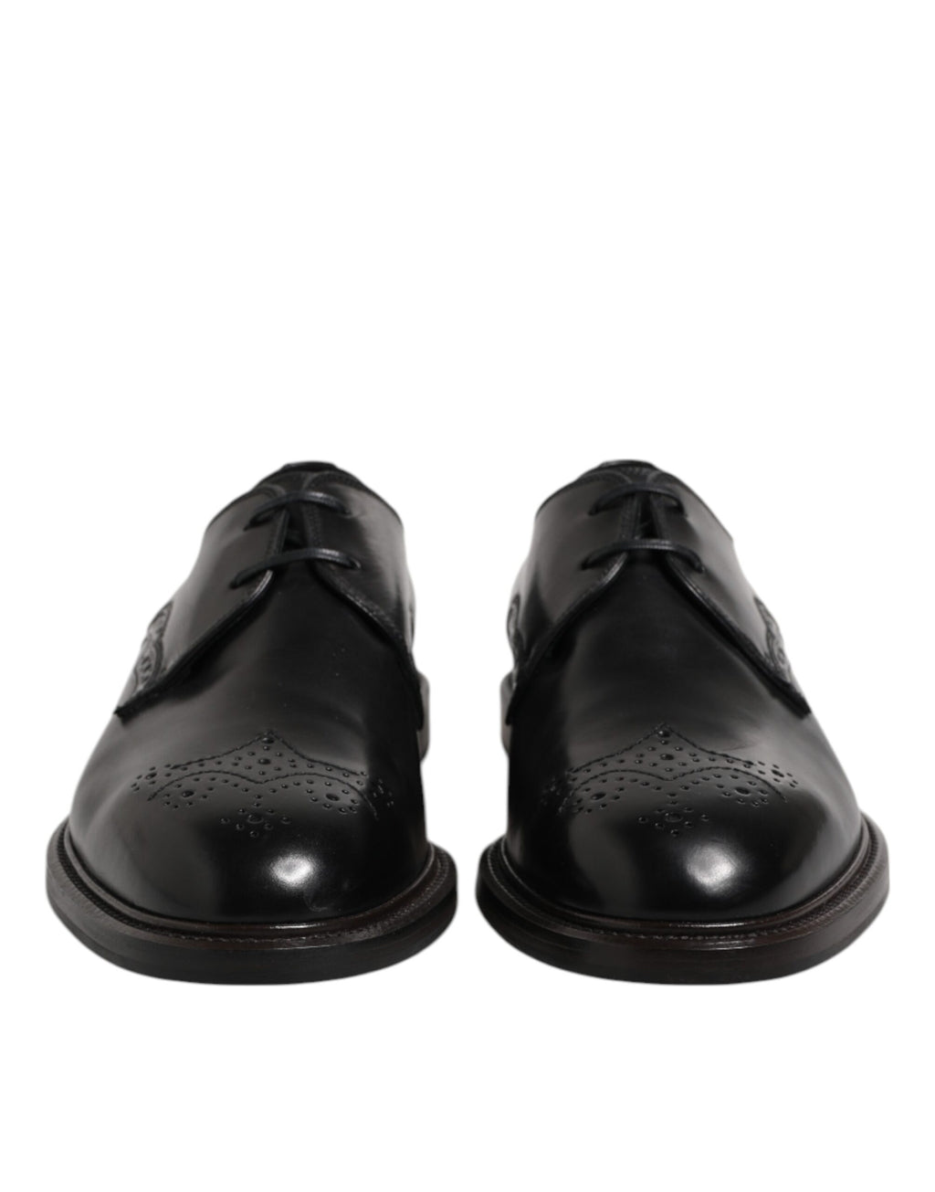Chaussures habillées Derby en cuir noir Dolce &amp; Gabbana