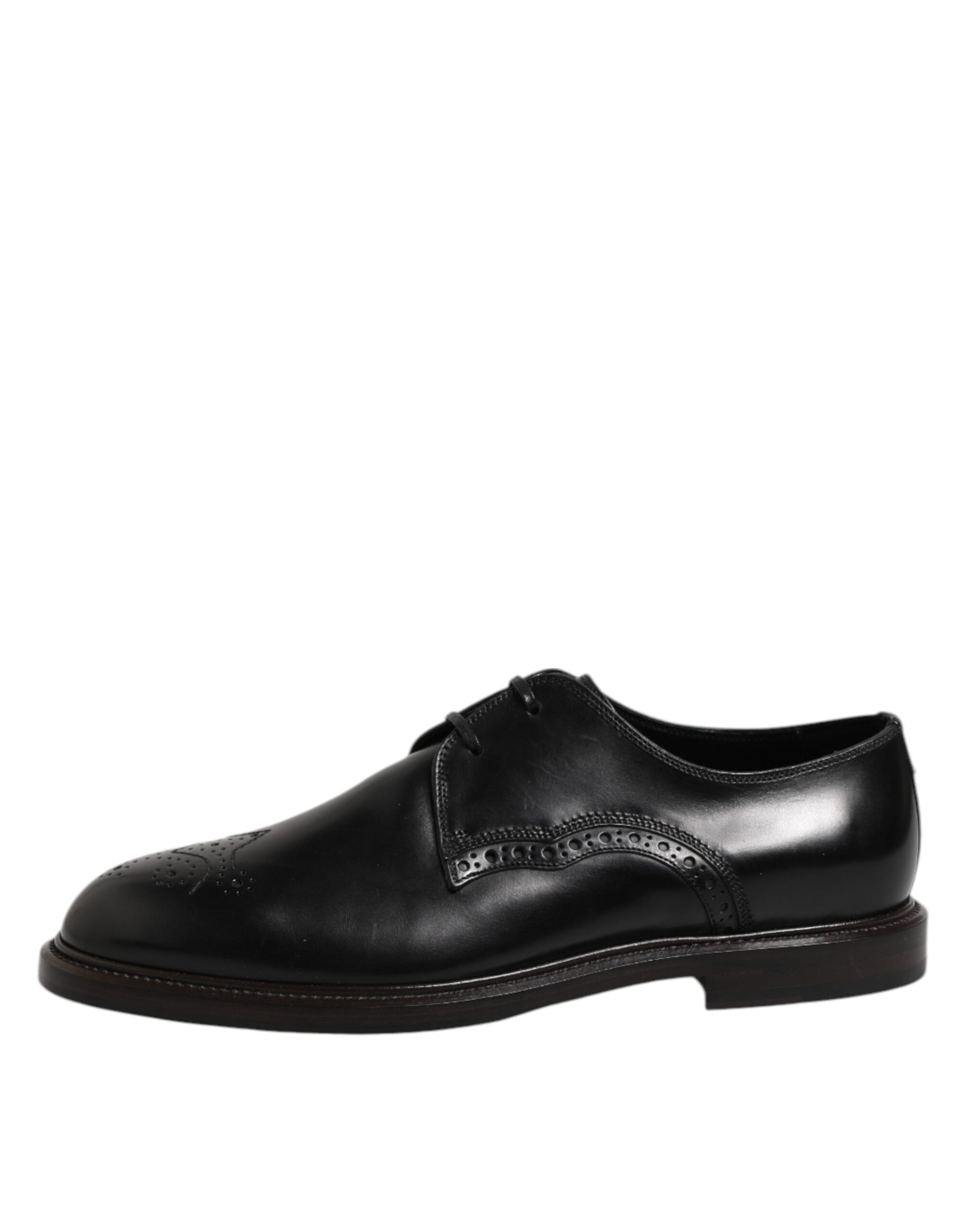 Chaussures habillées Derby en cuir noir Dolce &amp; Gabbana
