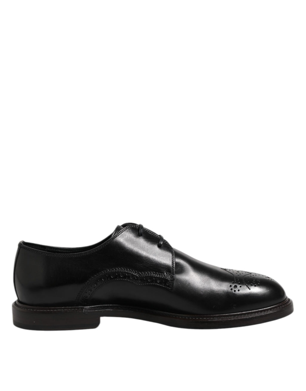 Chaussures habillées Derby en cuir noir Dolce &amp; Gabbana