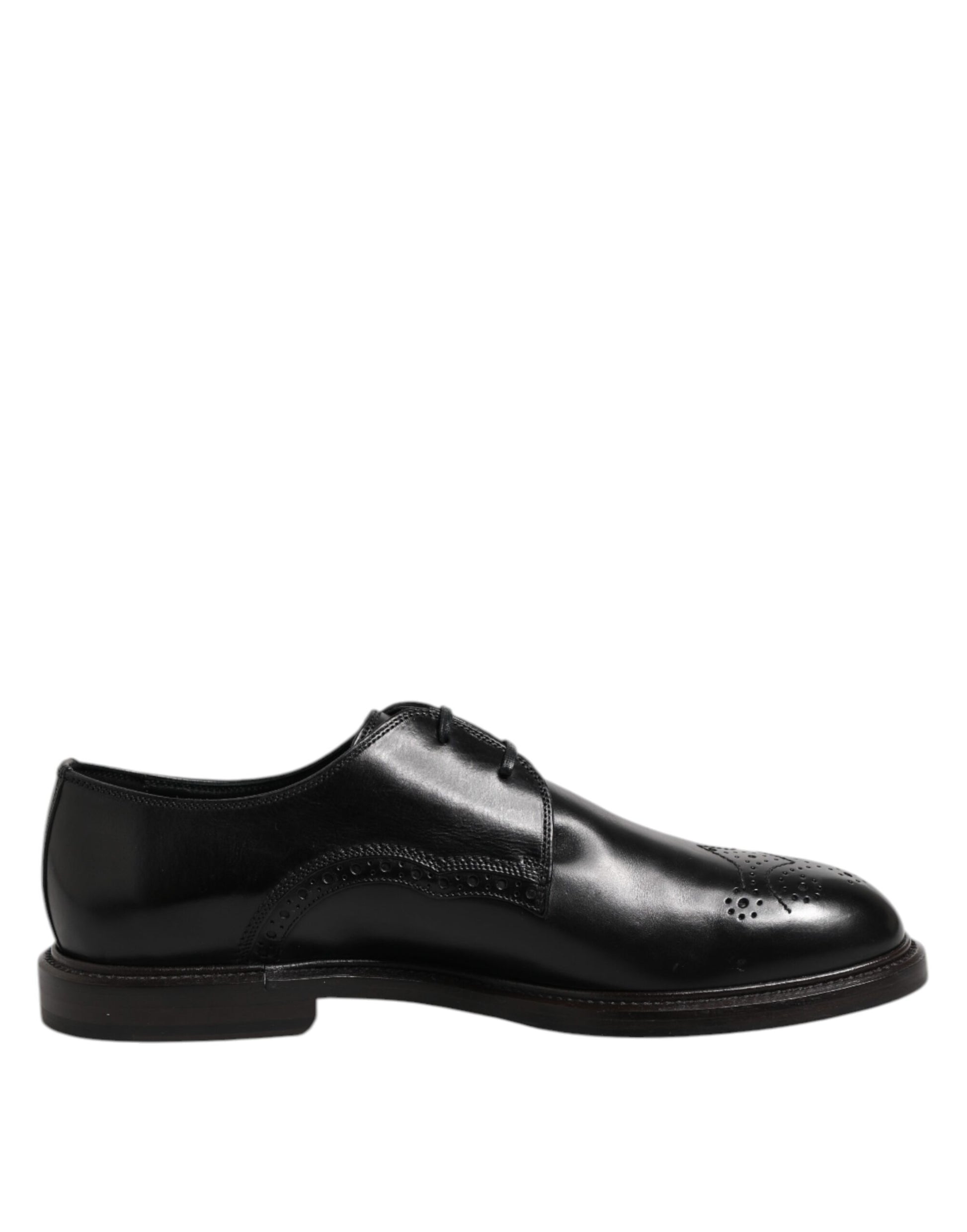 Chaussures habillées Derby en cuir noir Dolce &amp; Gabbana