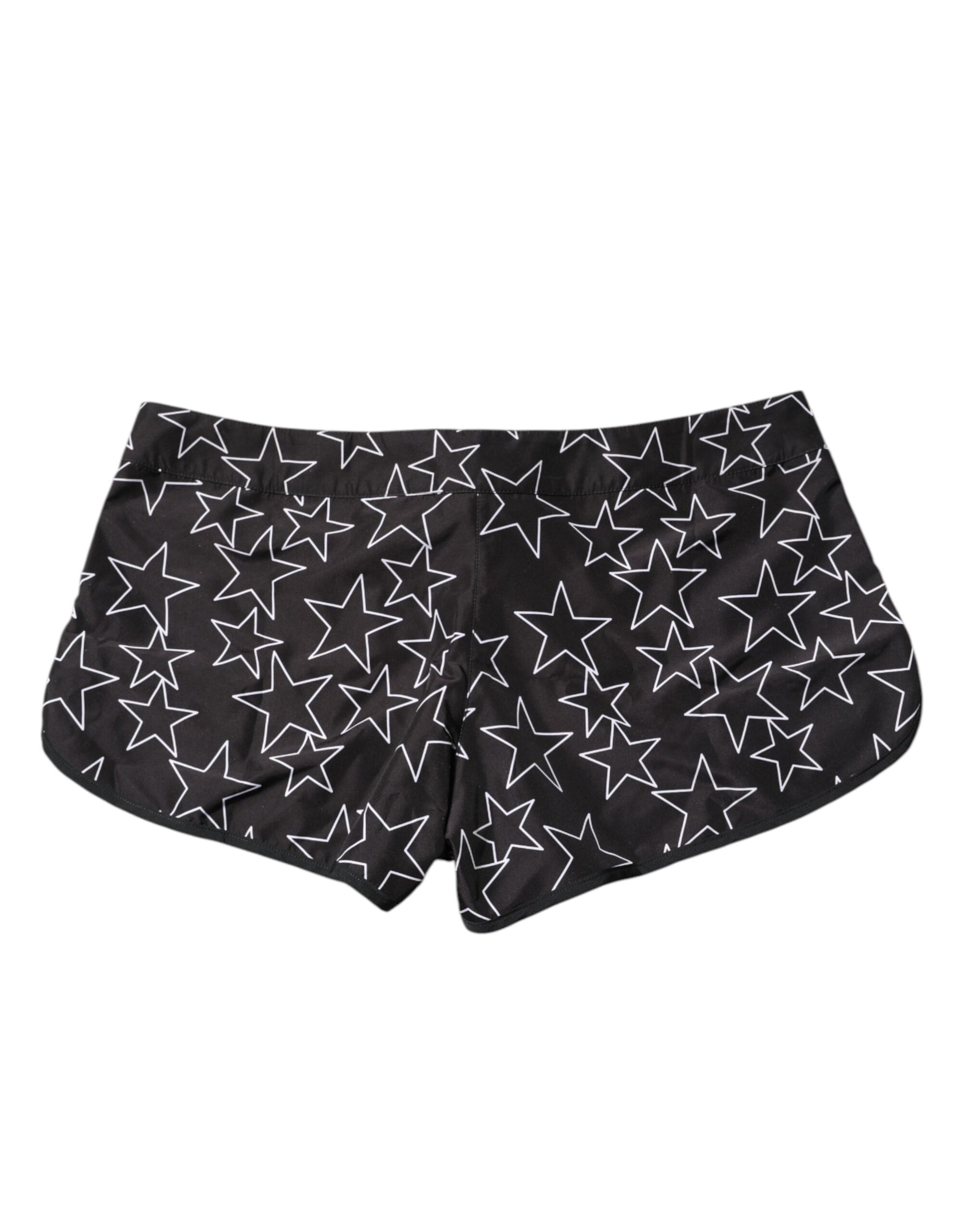 Maillot de bain short de plage imprimé étoiles noires Dolce &amp; Gabbana