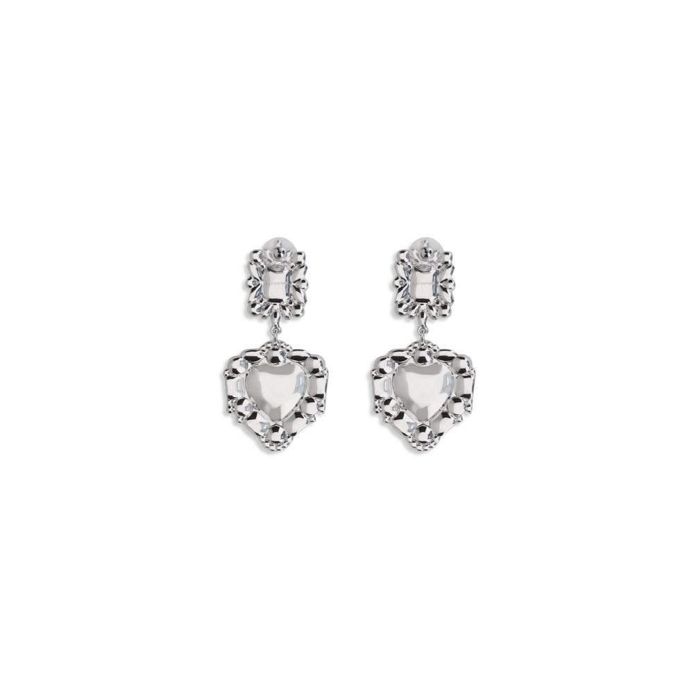 Self-Portrait Earrings with heart-shaped pendant