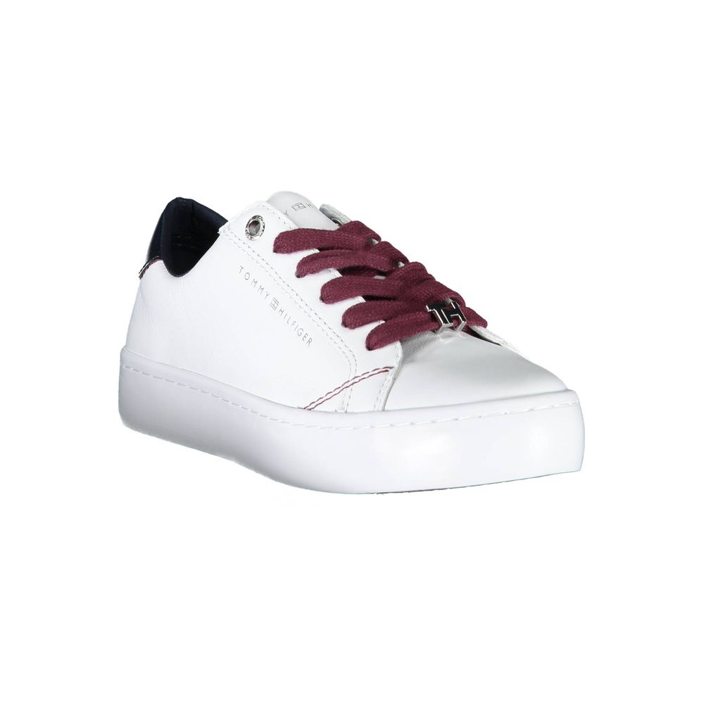 Baskets en cuir blanc Tommy Hilfiger