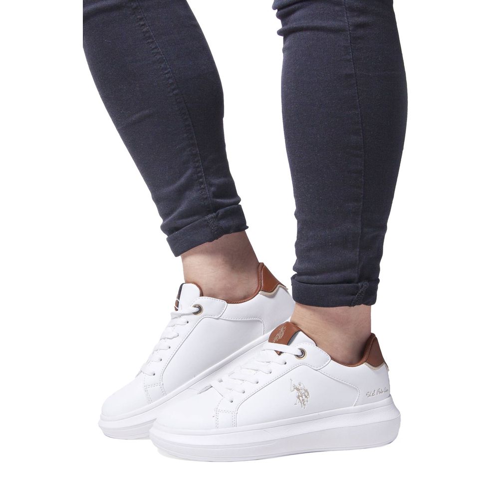 Baskets blanches en polyester US POLO ASSN.