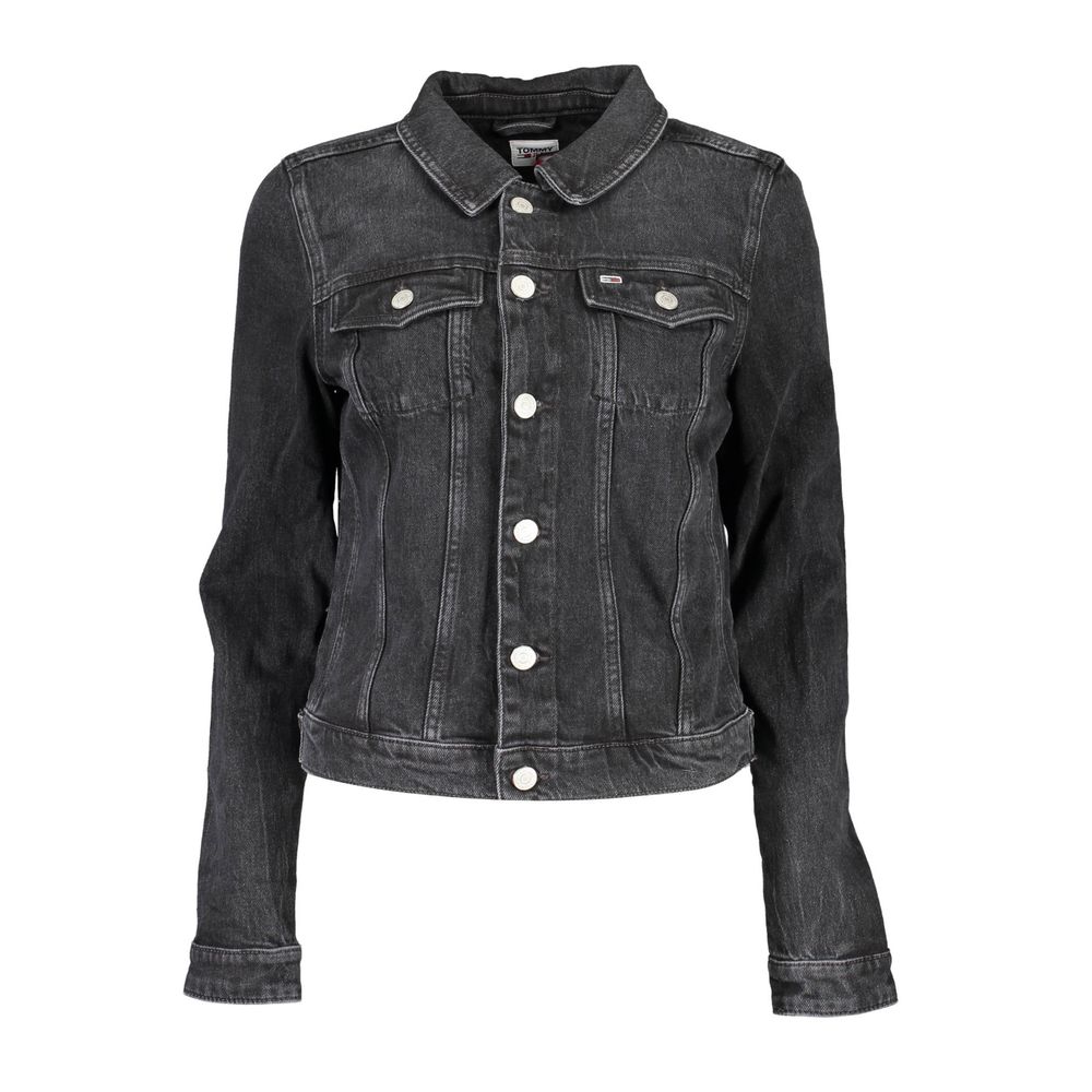 Vestes et manteaux en coton noir Tommy Hilfiger