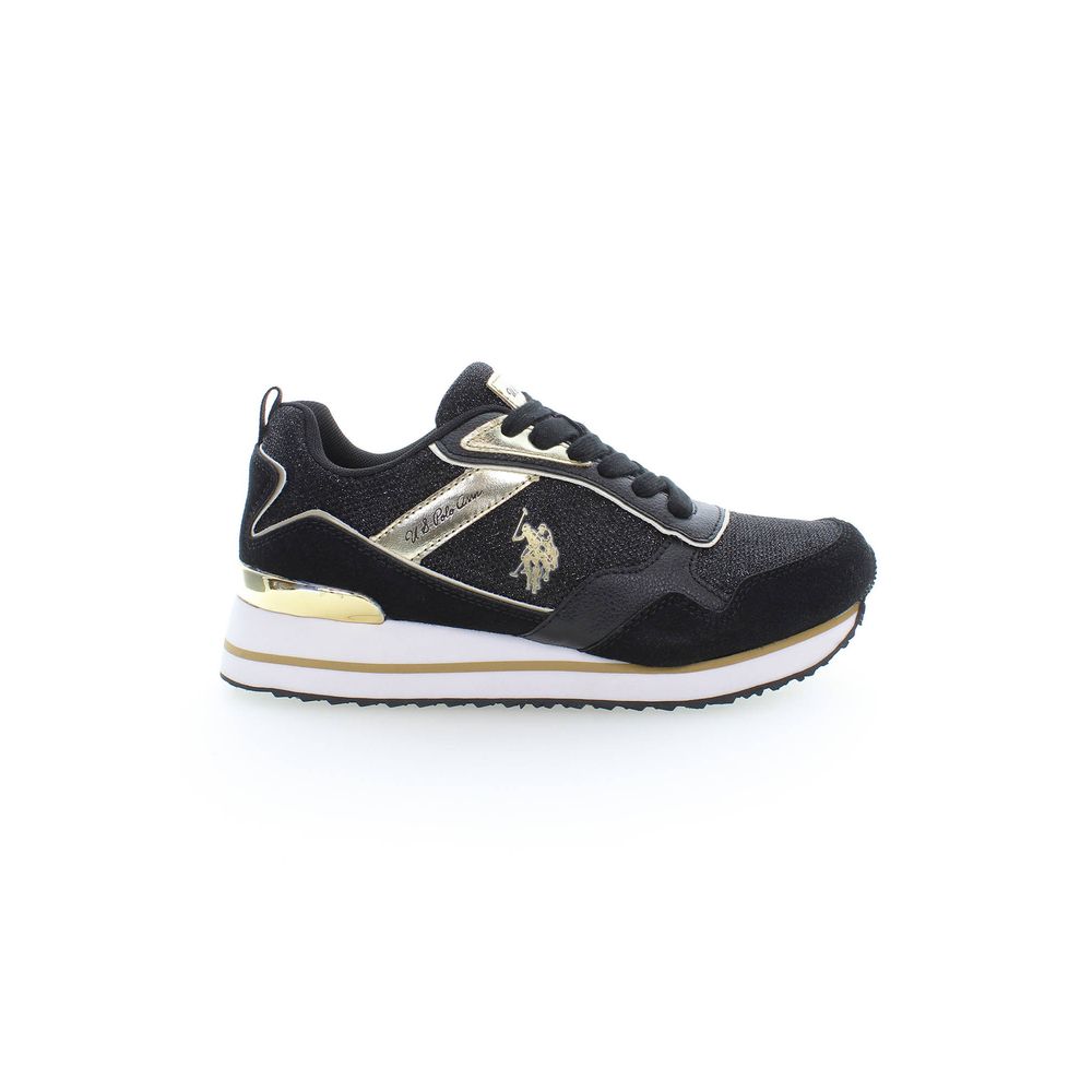 Baskets noires en polyester US POLO ASSN.
