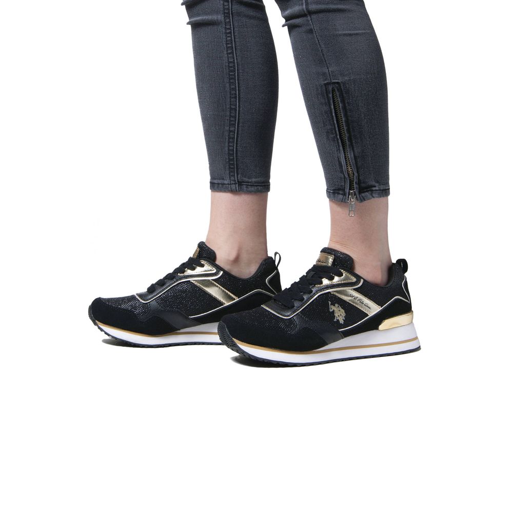 Baskets noires en polyester US POLO ASSN.