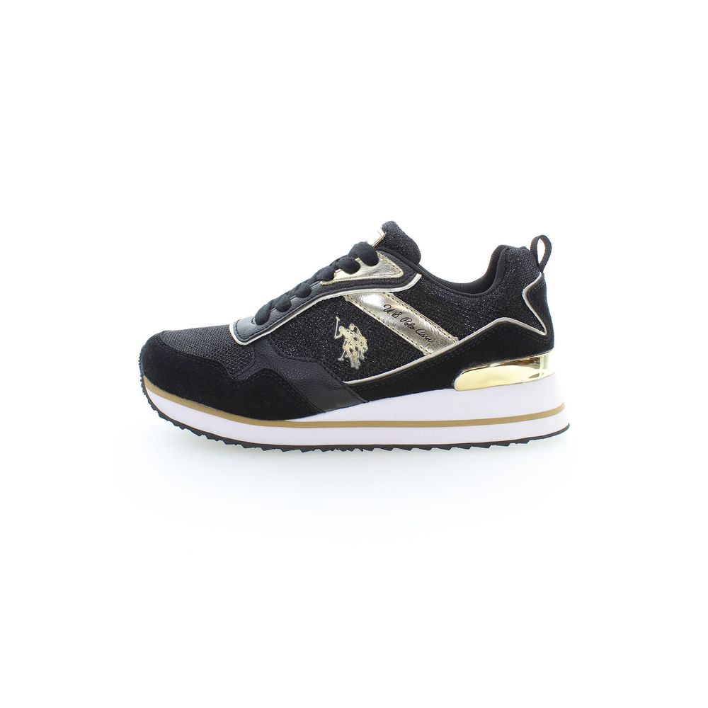 Baskets noires en polyester US POLO ASSN.