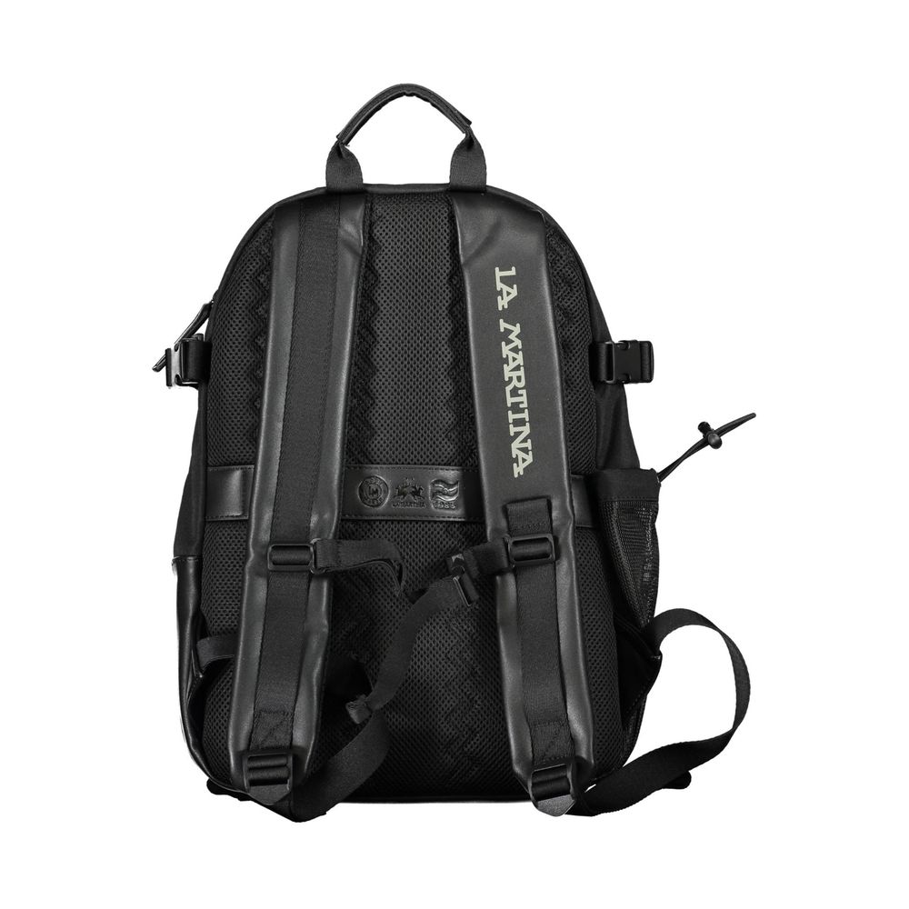 Sac à dos en polyester noir La Martina