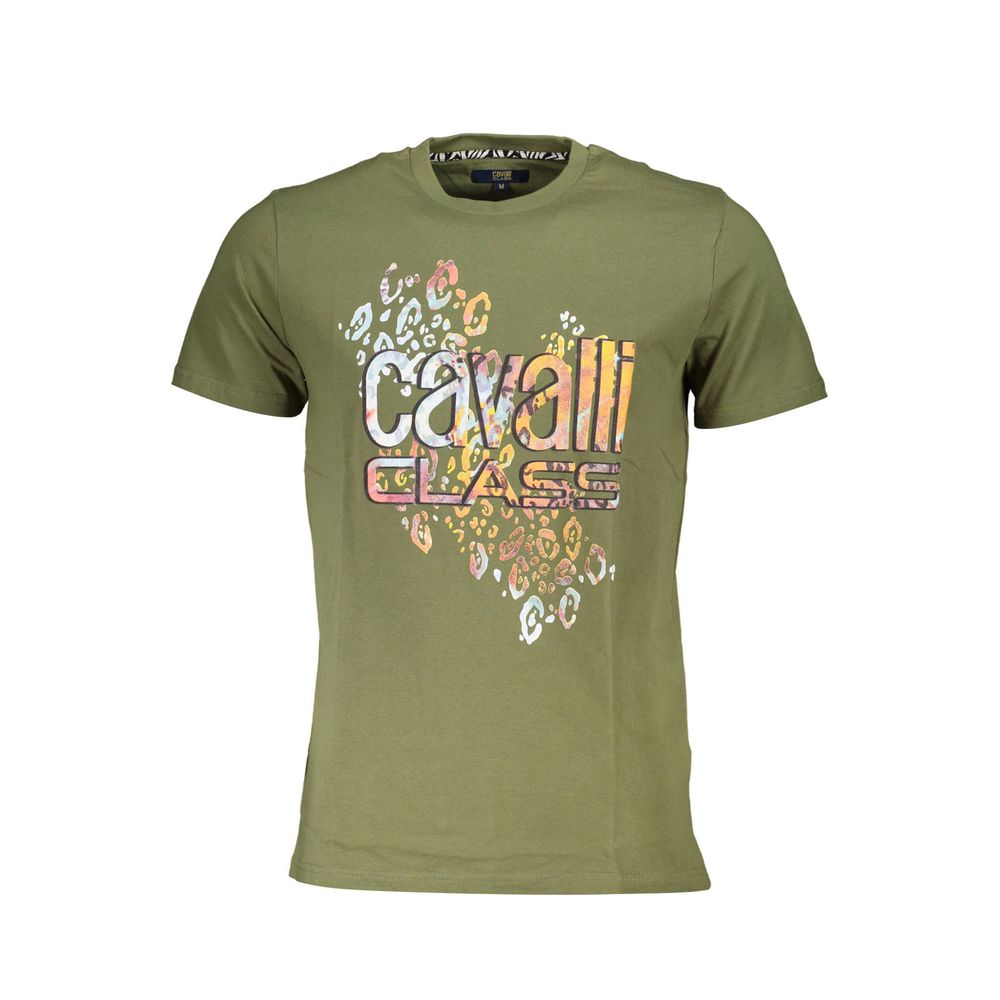 Cavalli Class Verde Cotton Men T-Shirt