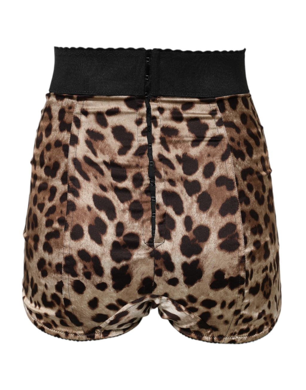 Short taille haute à imprimé léopard marron Dolce &amp; Gabbana