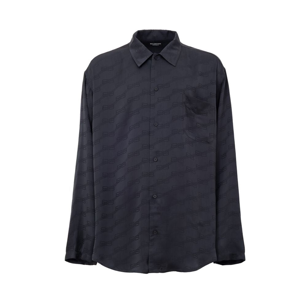 Chemise en viscose grise Balenciaga