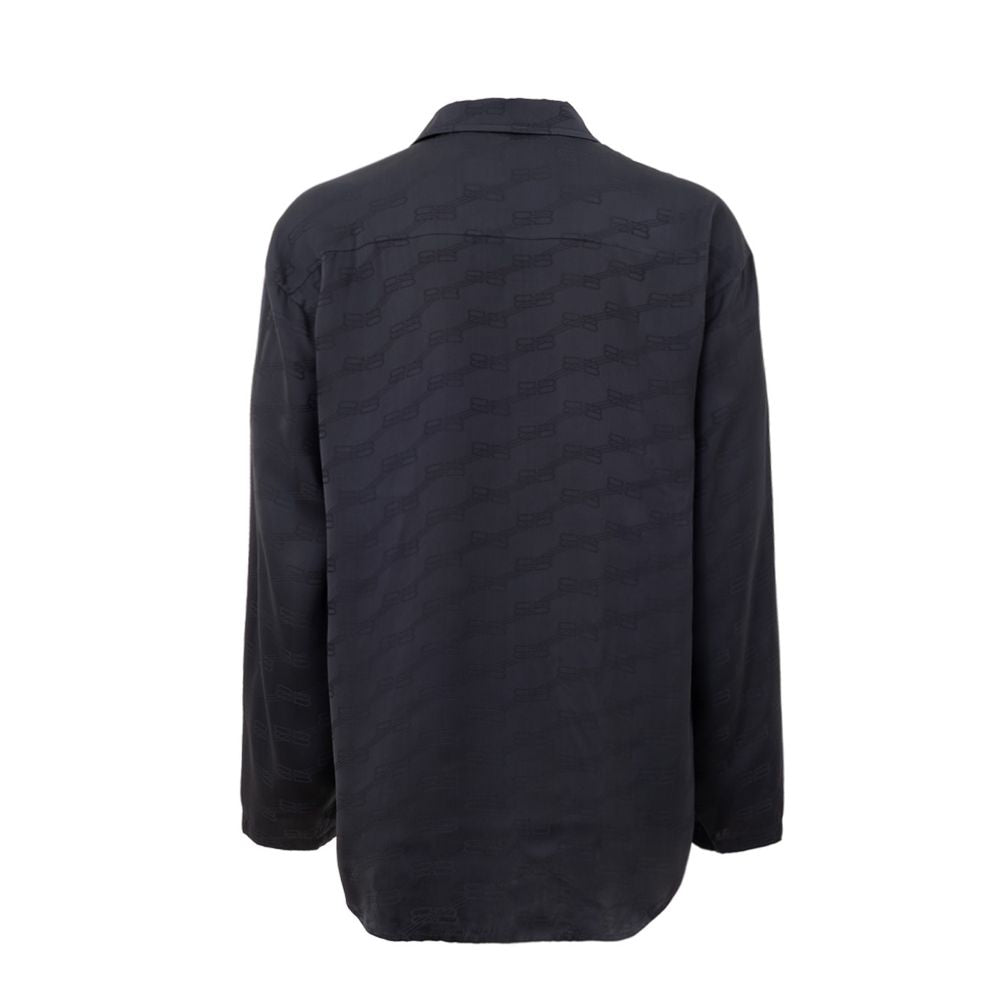 Chemise en viscose grise Balenciaga