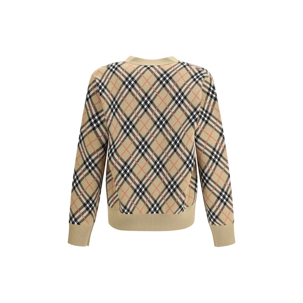 Cardigan en laine à carreaux d'archives Burberry