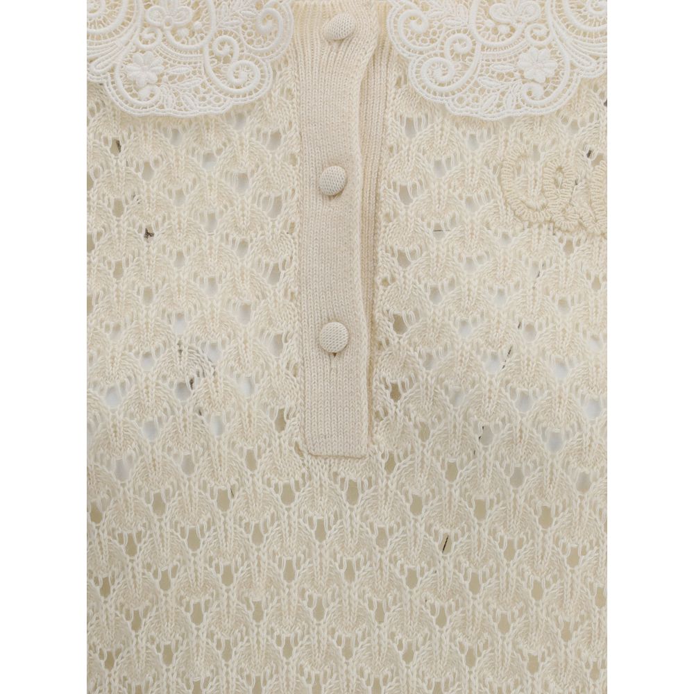 Pull Chloé avec col en dentelle
