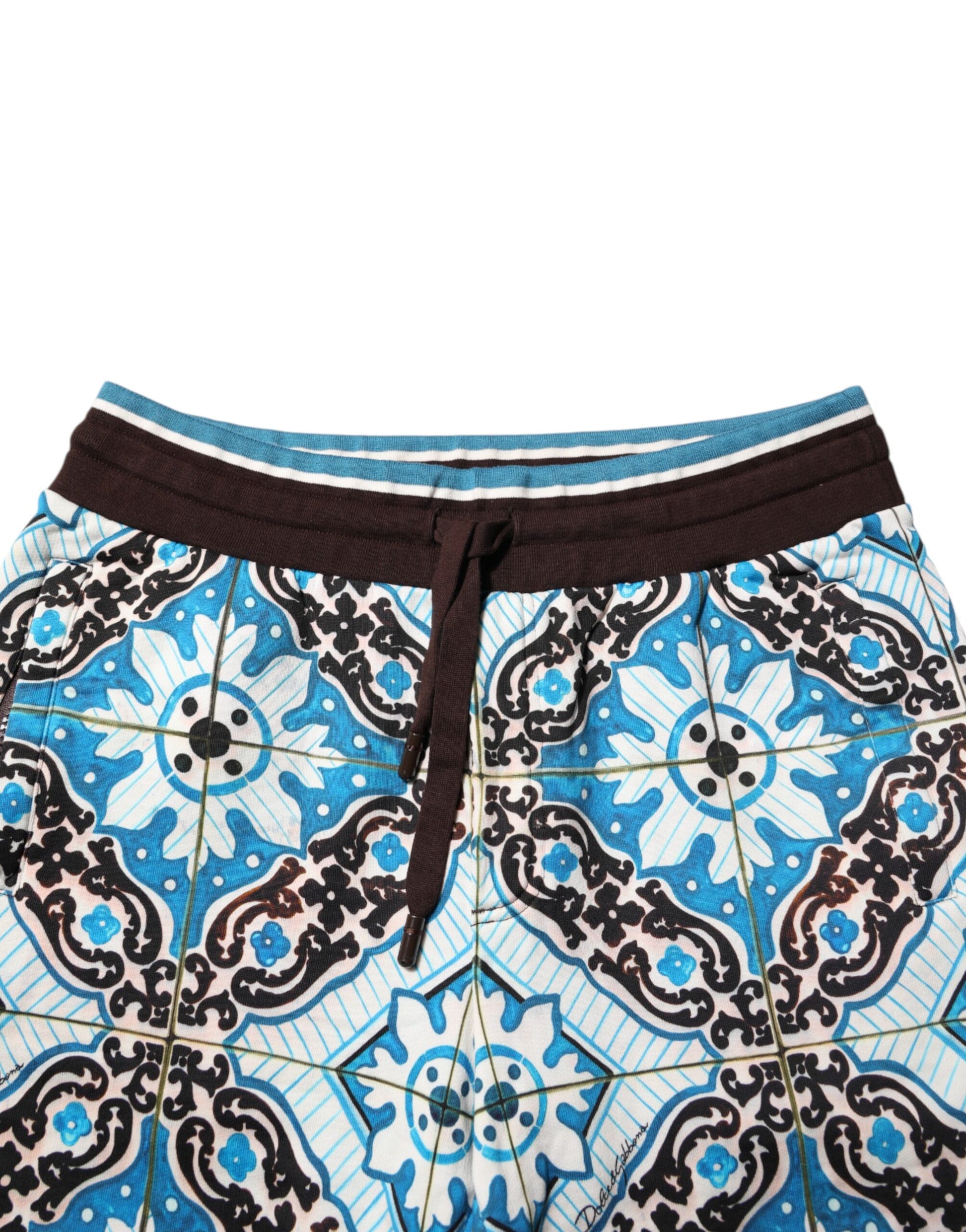 Dolce &amp; Gabbana Bermuda en coton multicolore à imprimé Maiolica