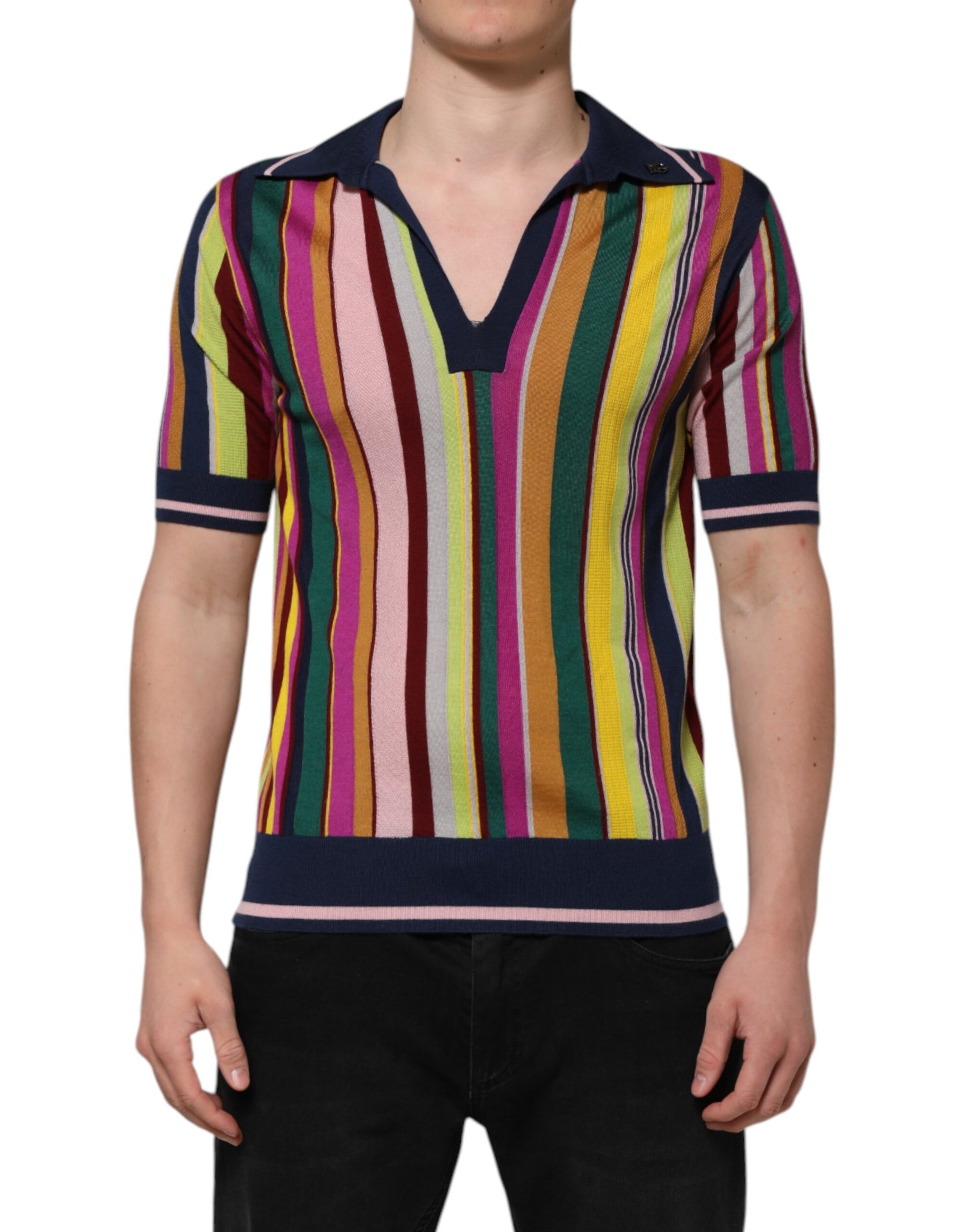 Polo à rayures multicolores Dolce &amp; Gabbana pour homme