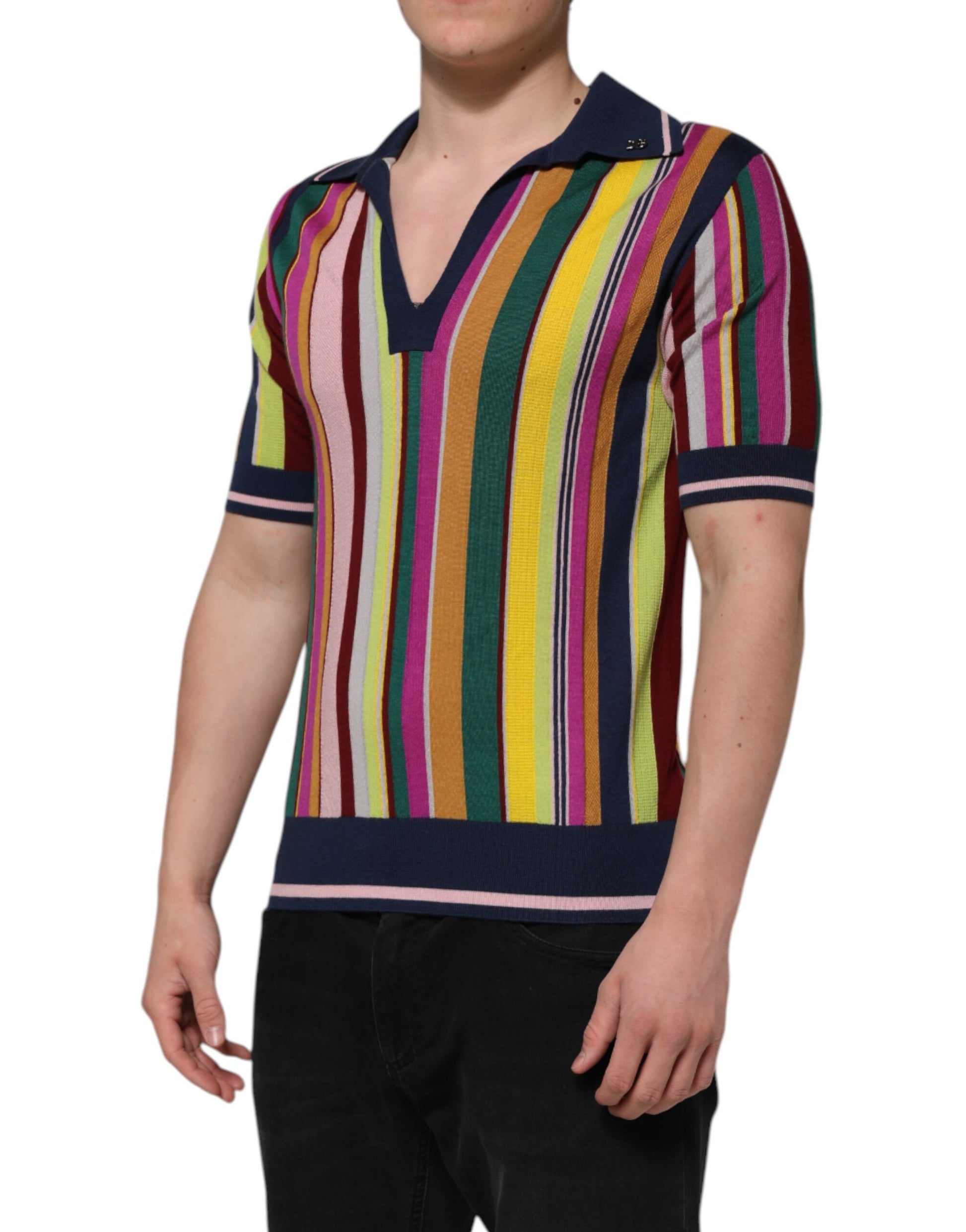 Polo à rayures multicolores Dolce &amp; Gabbana pour homme