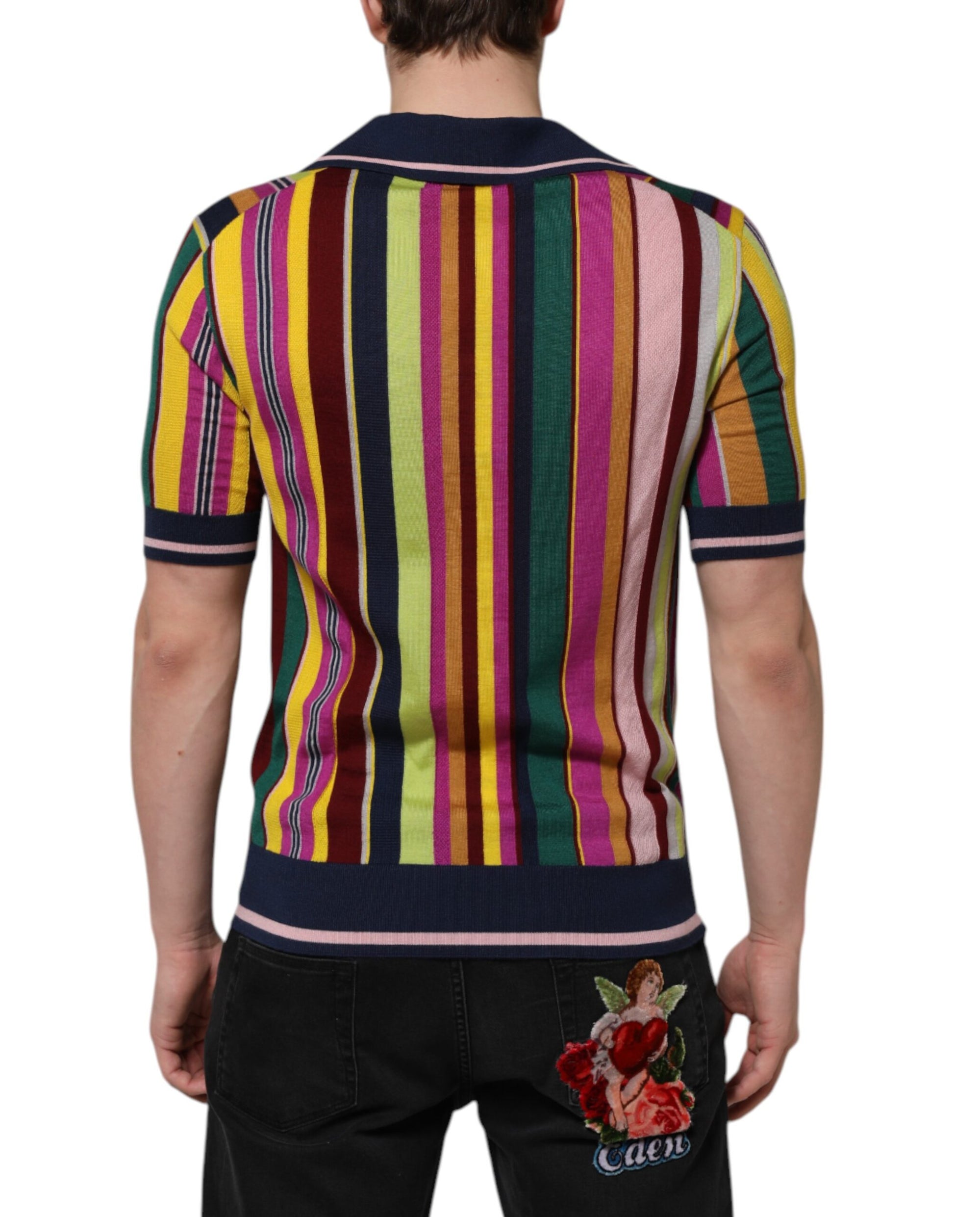 Polo à rayures multicolores Dolce &amp; Gabbana pour homme