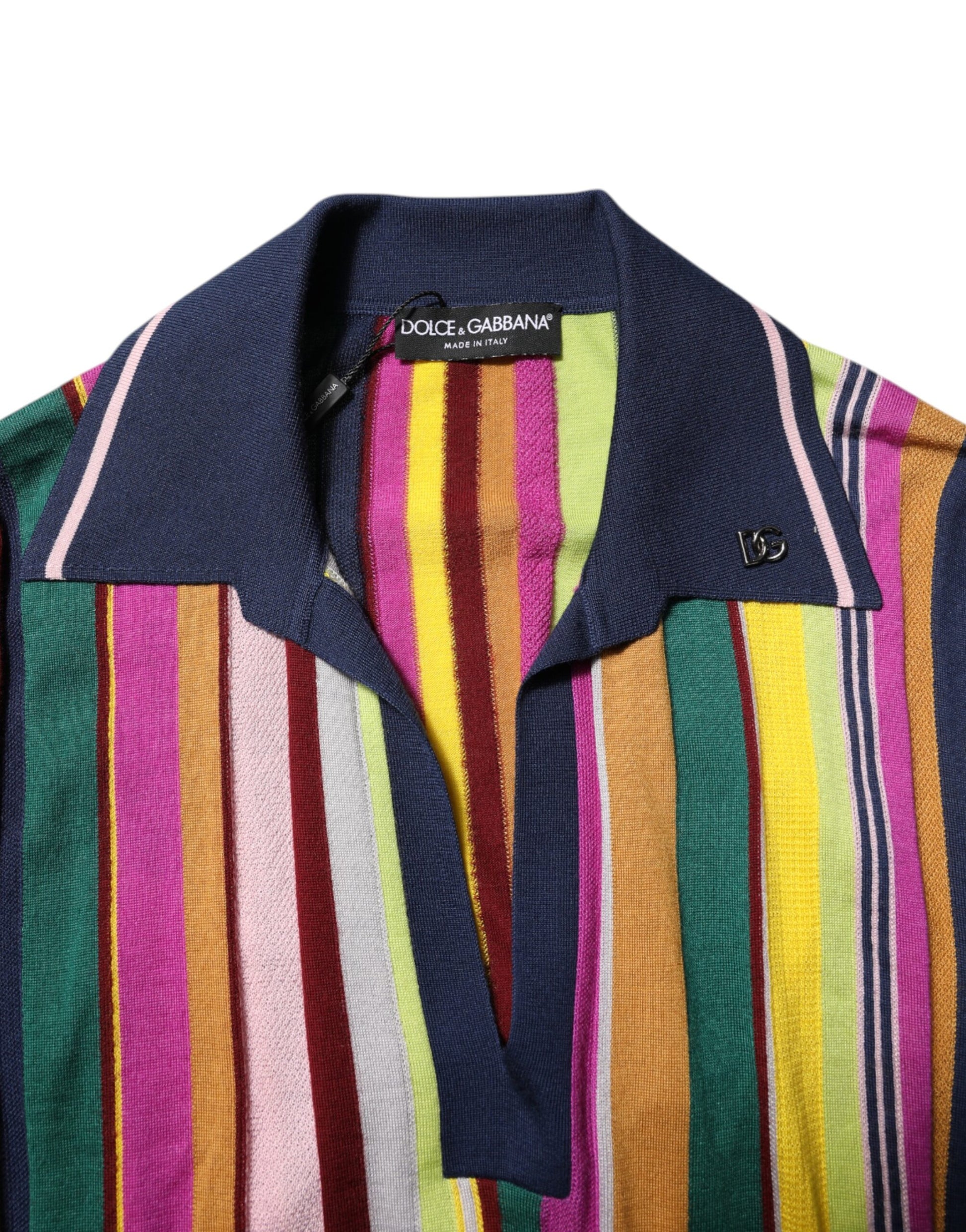 Polo à rayures multicolores Dolce &amp; Gabbana pour homme