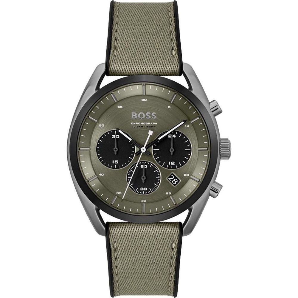 Montre Hugo Boss en tissu vert