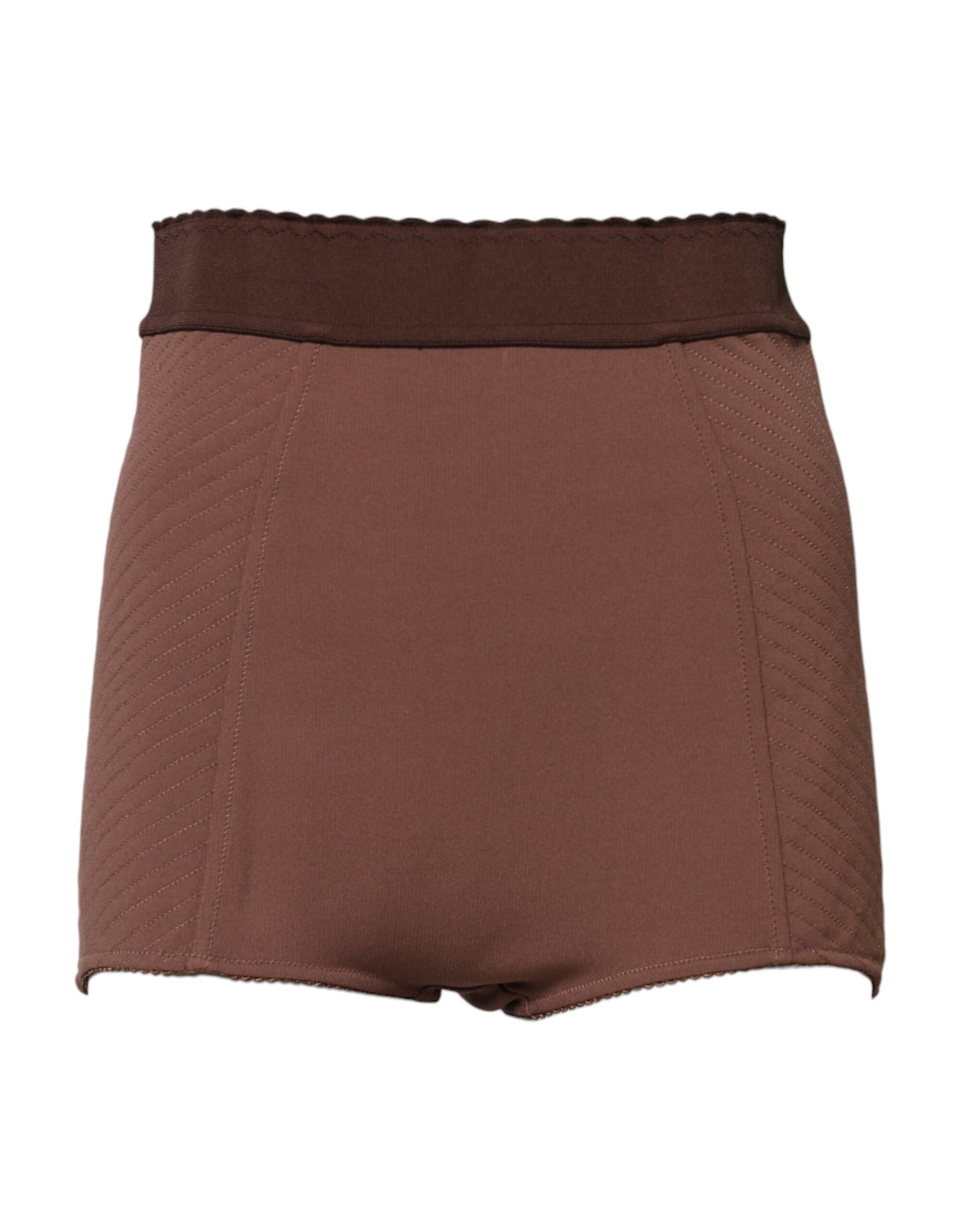 Short taille haute en viscose marron Dolce &amp; Gabbana