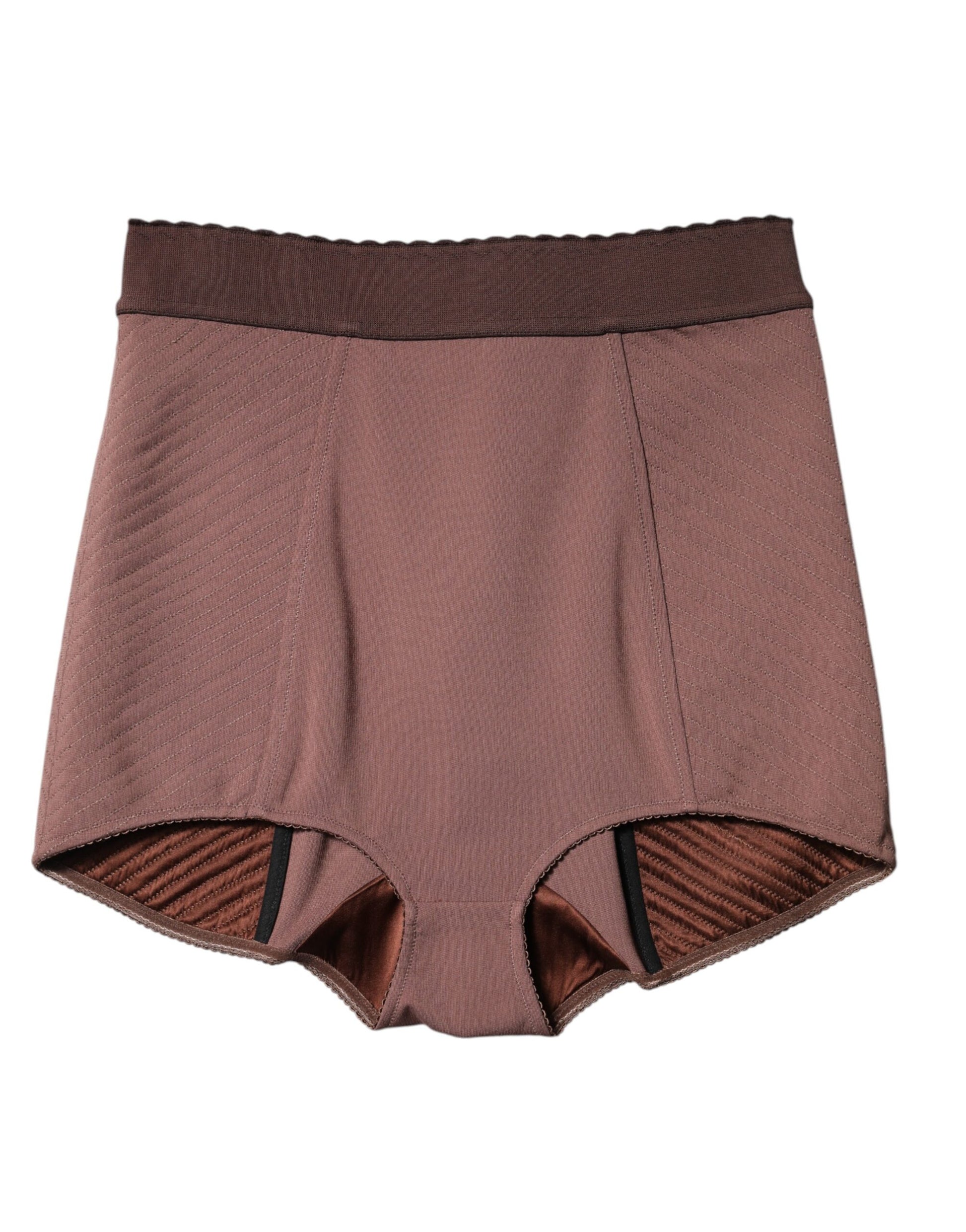 Short taille haute en viscose marron Dolce &amp; Gabbana