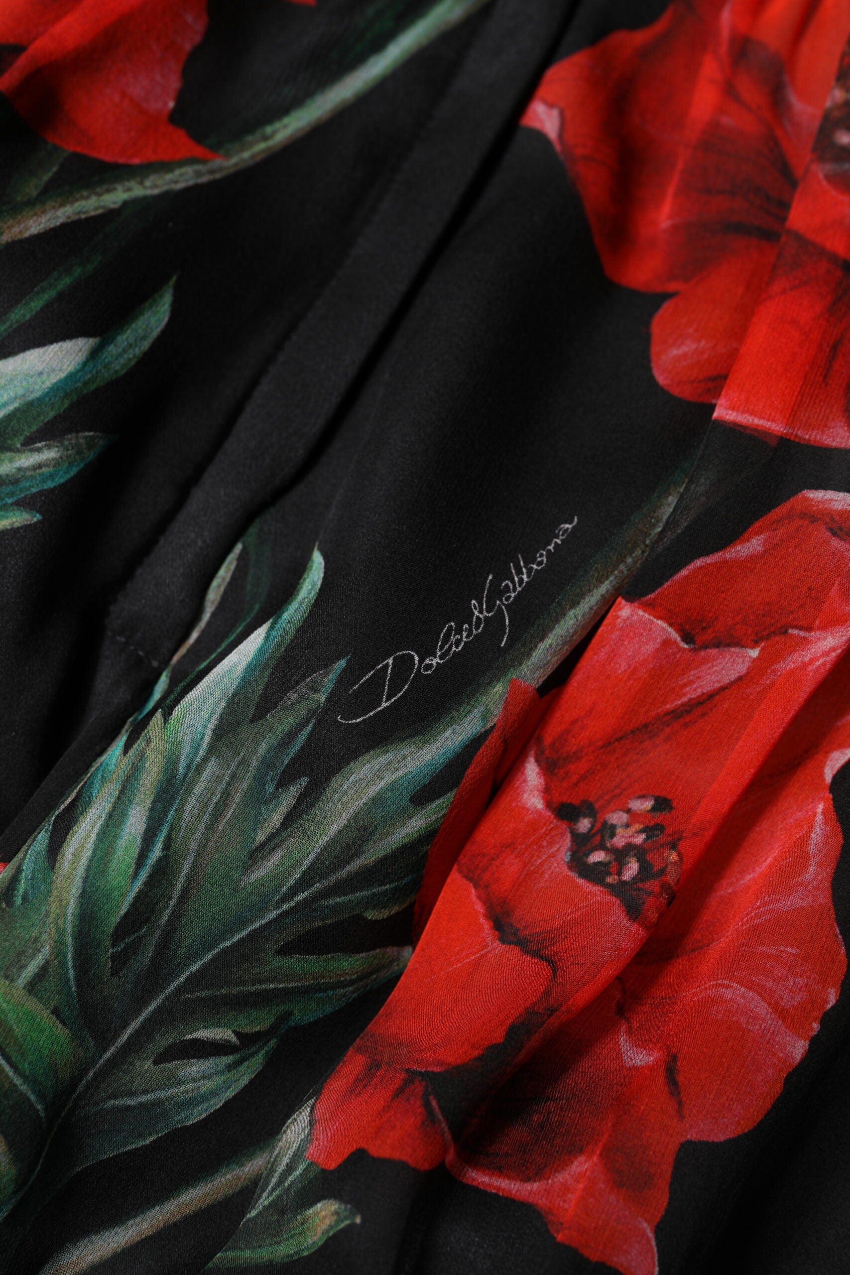 Short taille haute à fleurs noir Dolce &amp; Gabbana pour femme