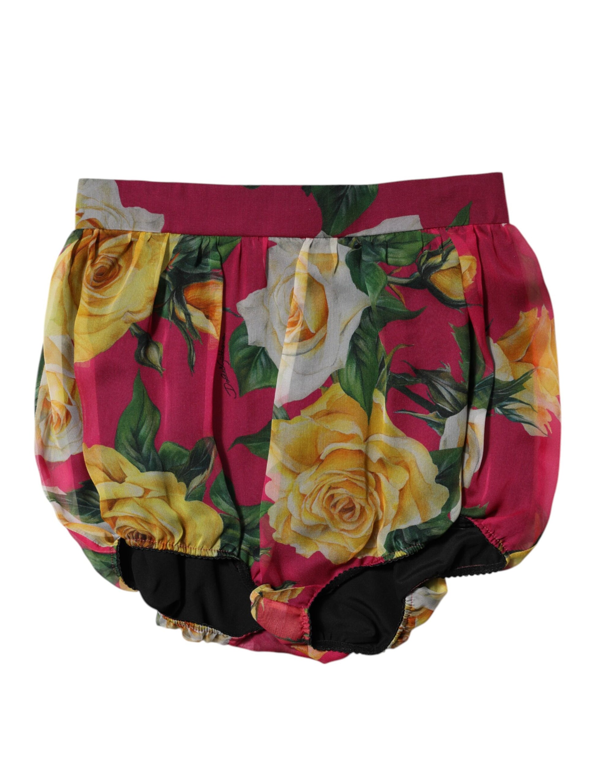 Short taille haute à fleurs rouges Dolce &amp; Gabbana pour femme